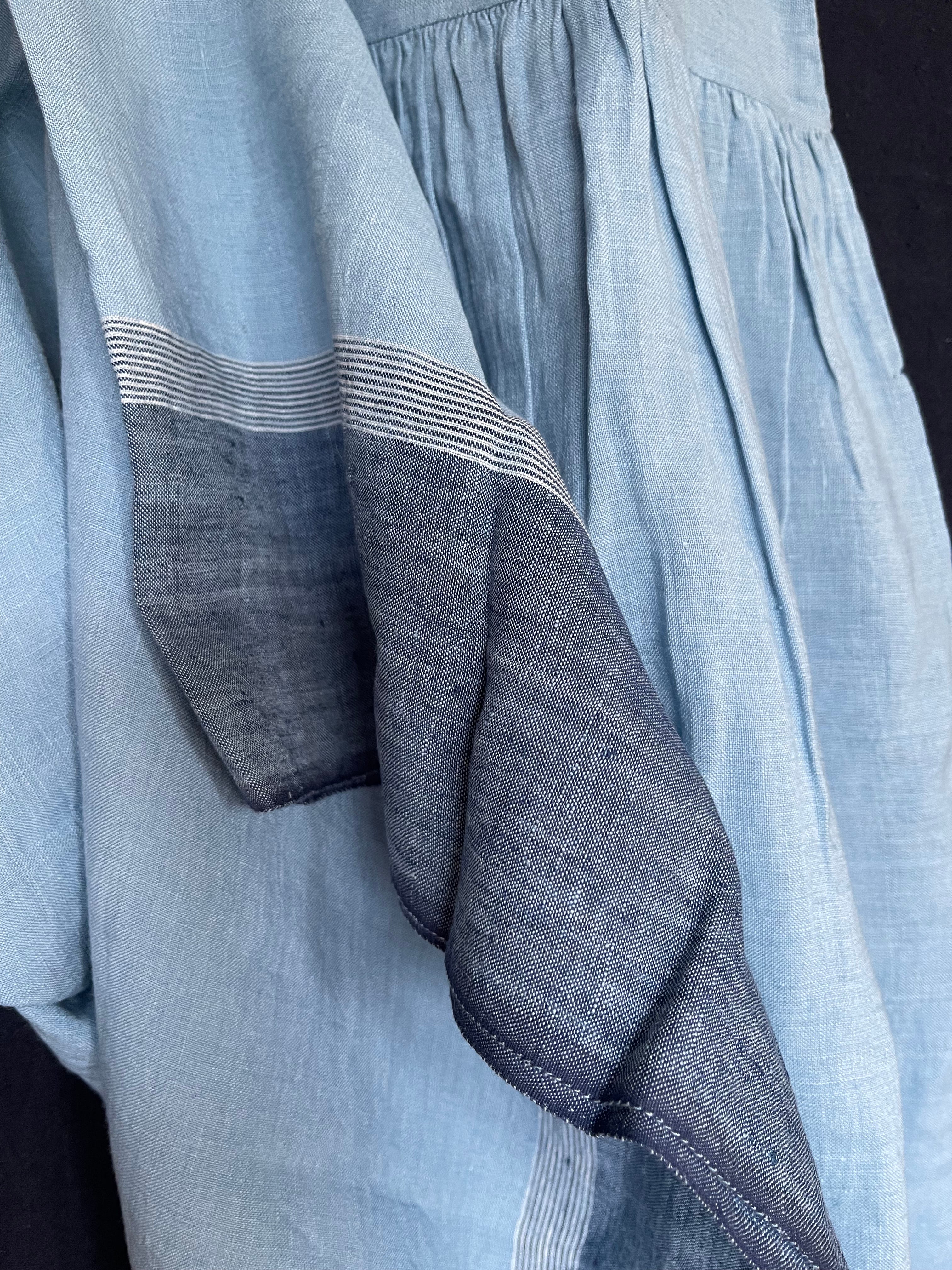 SARITA LINEN DRESS - SKY
