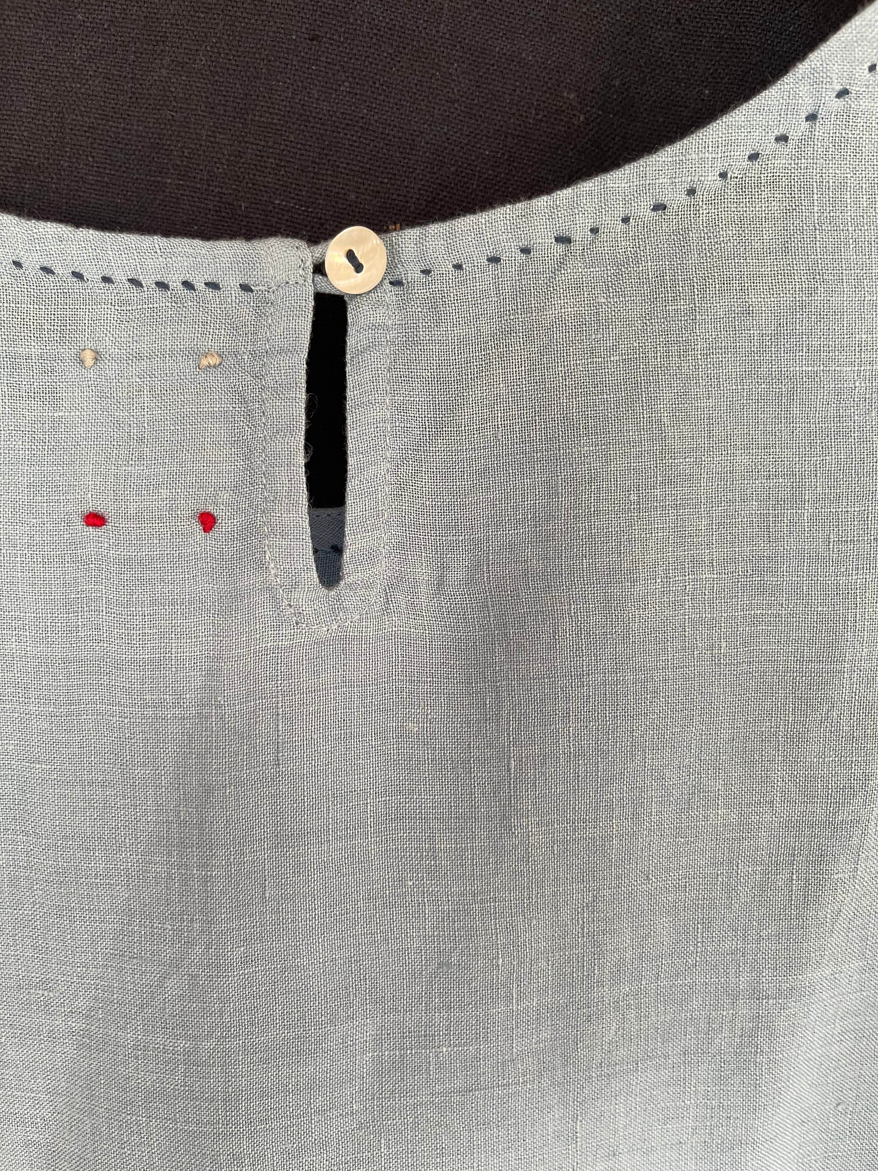 SARITA LINEN DRESS - SKY