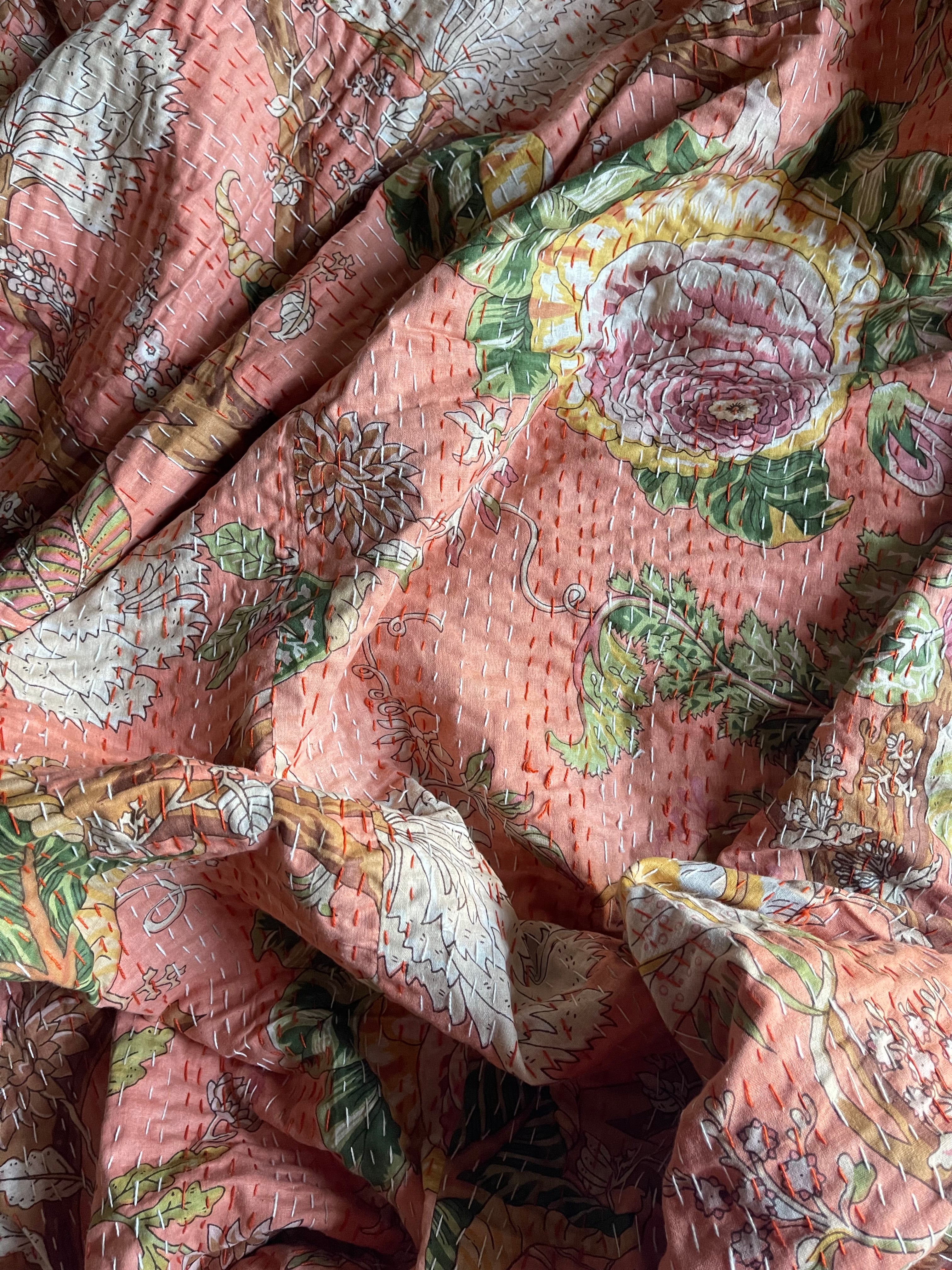 KANTHA - Floral SOFT APRICOT