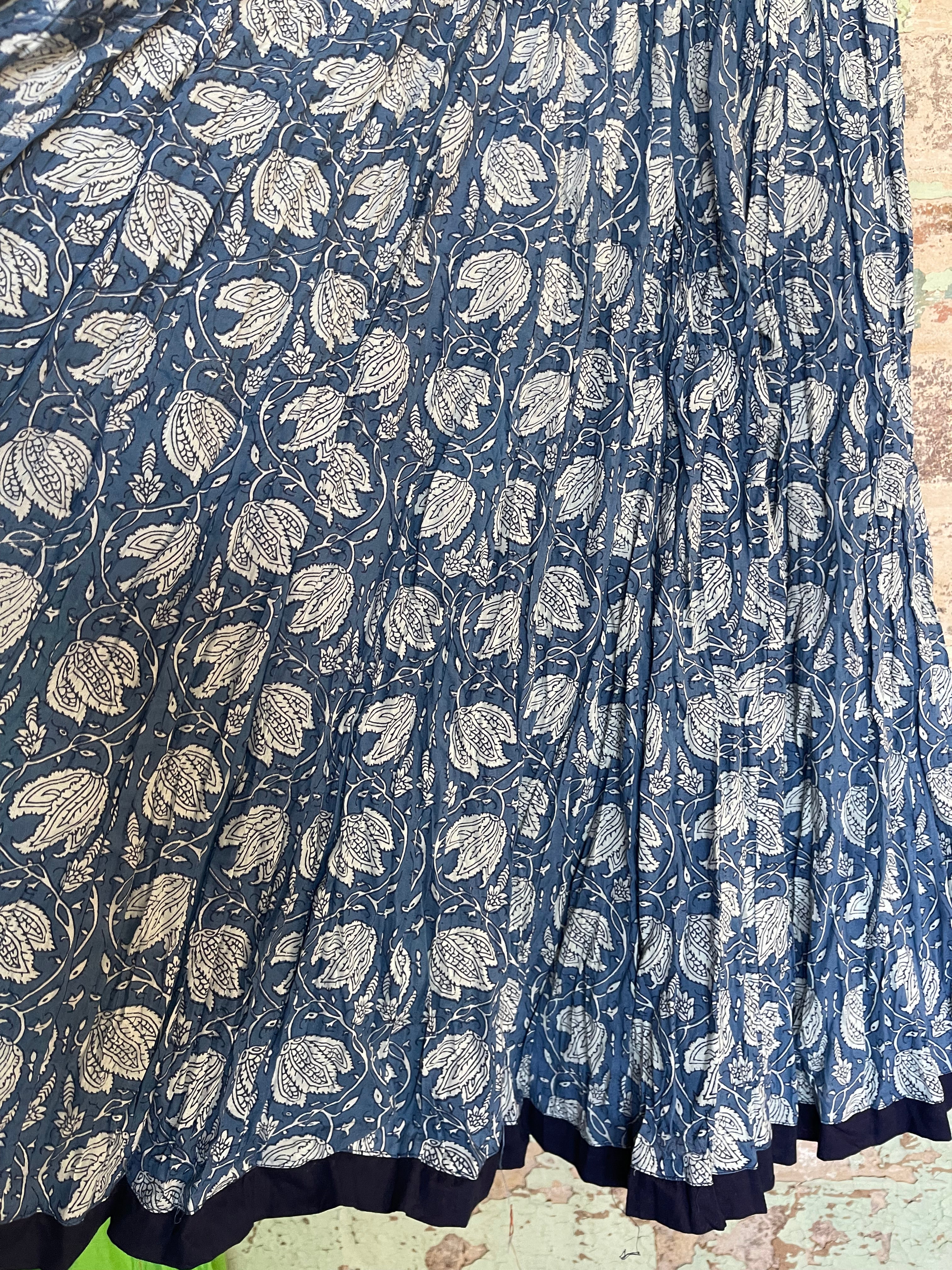 SKIRT - Floral Sky Blue