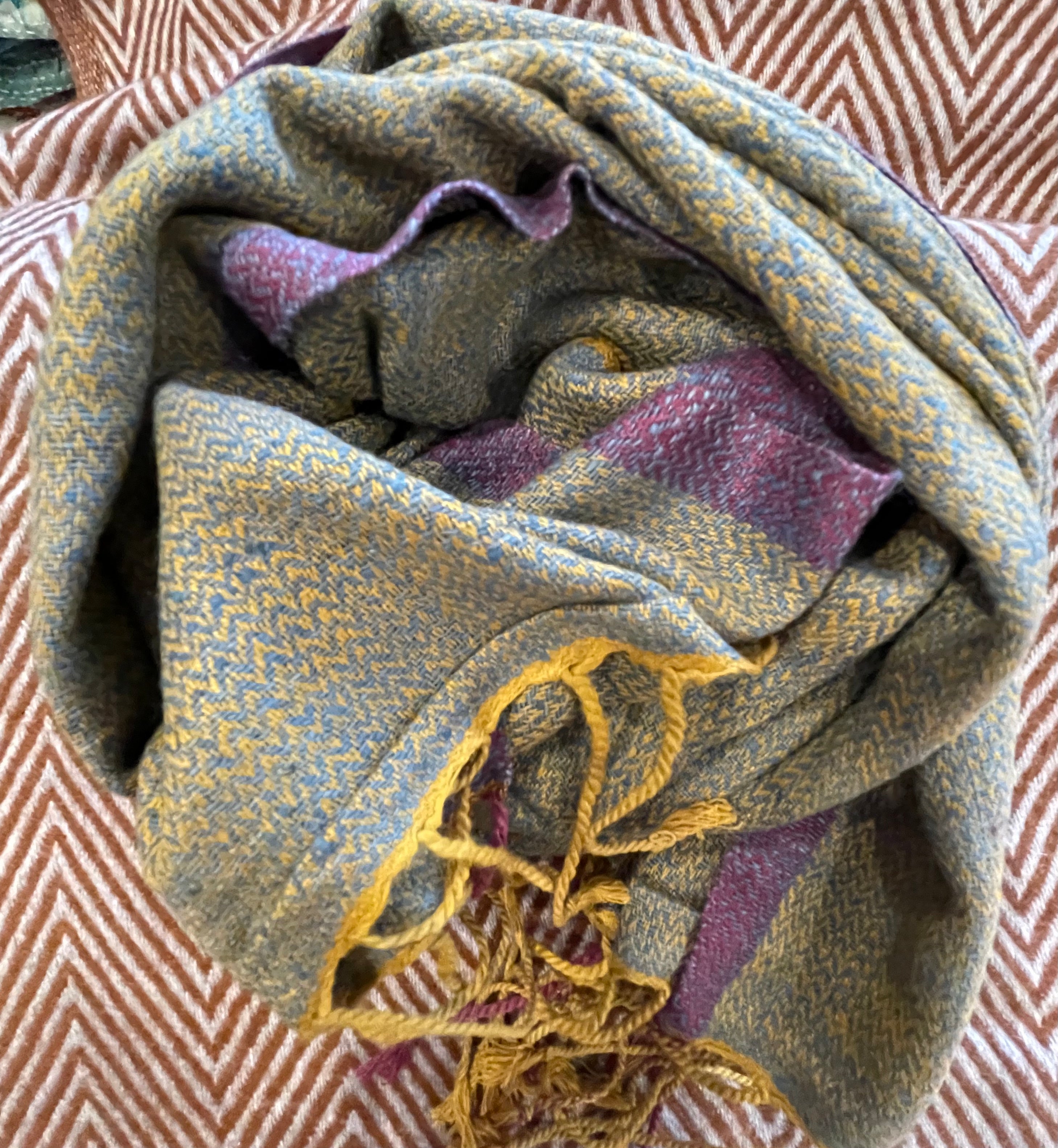 Eri Peace Silk Muffler - Marigold Lake