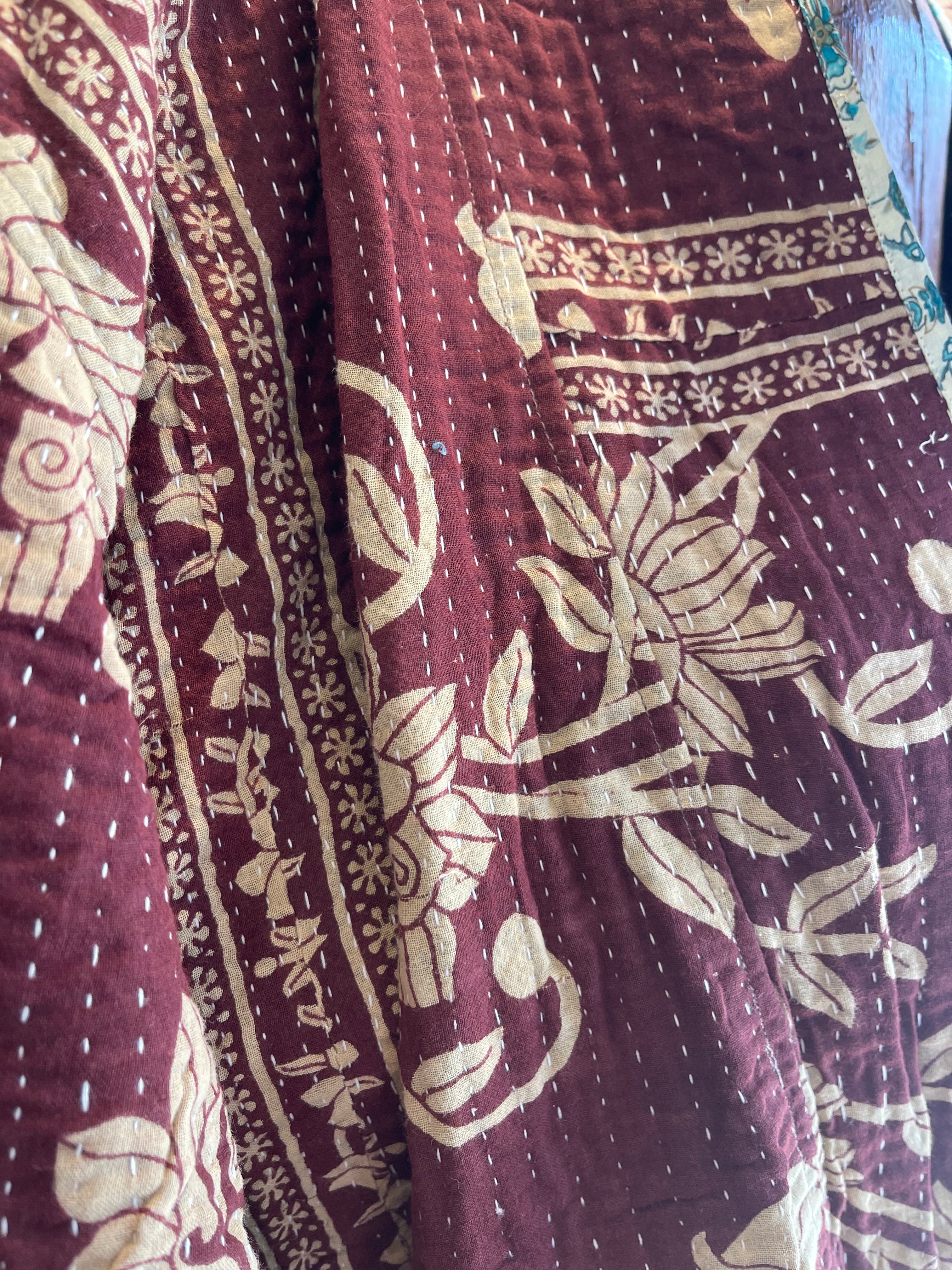 Vintage Kantha Jacket - JAPONAISE MONOCHROME
