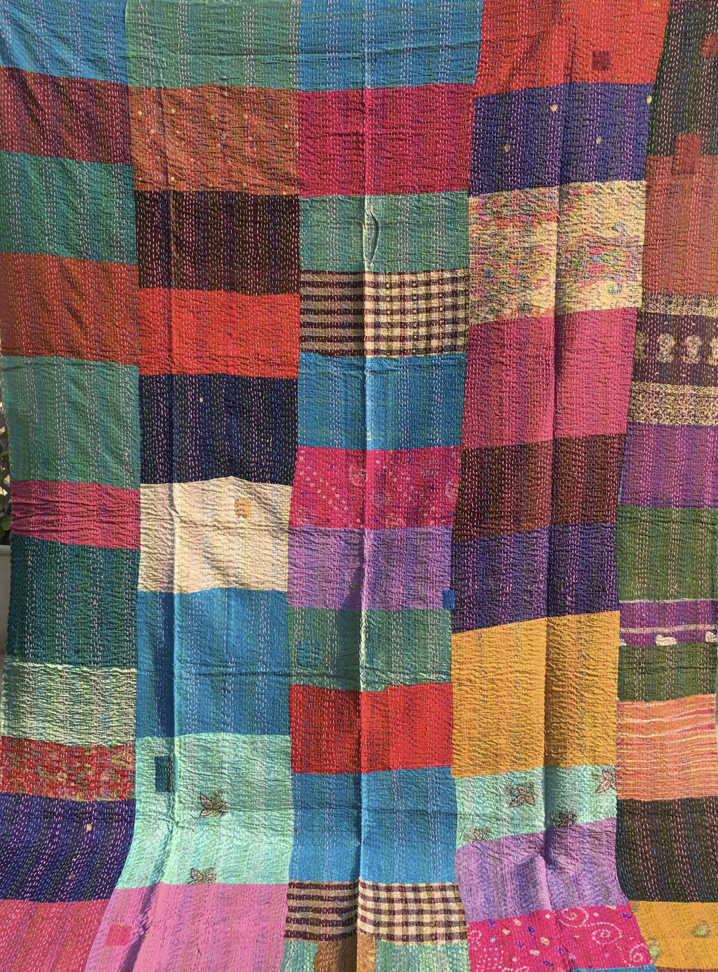 SILK Patchwork KANTHA - Tropical