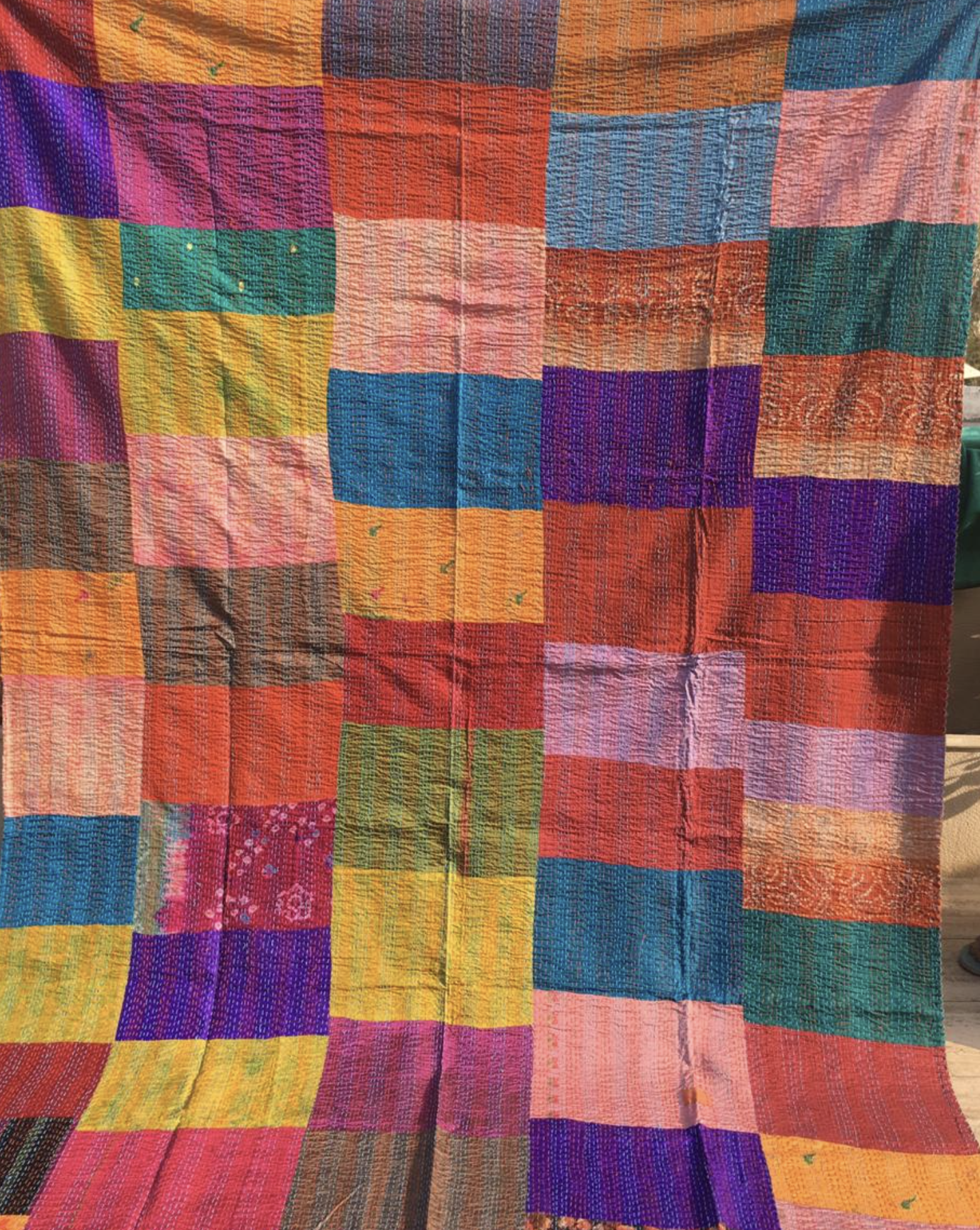 SILK Patchwork KANTHA - Bandhani