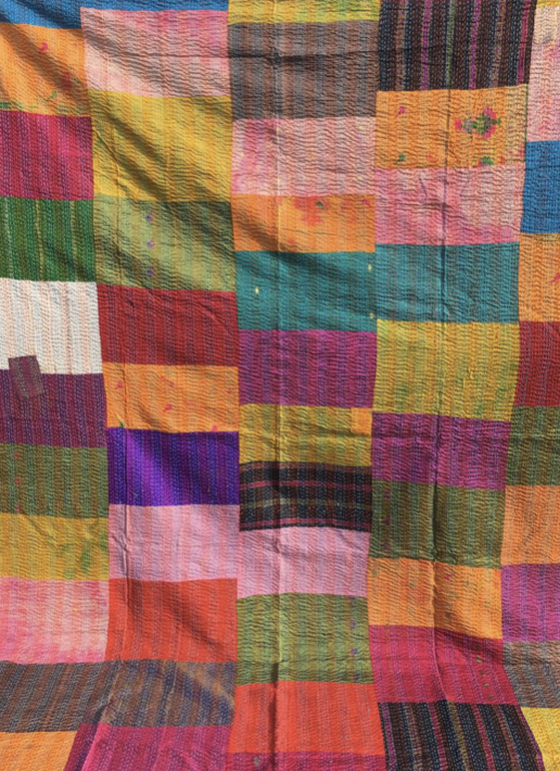 SILK Patchwork KANTHA - Stripes