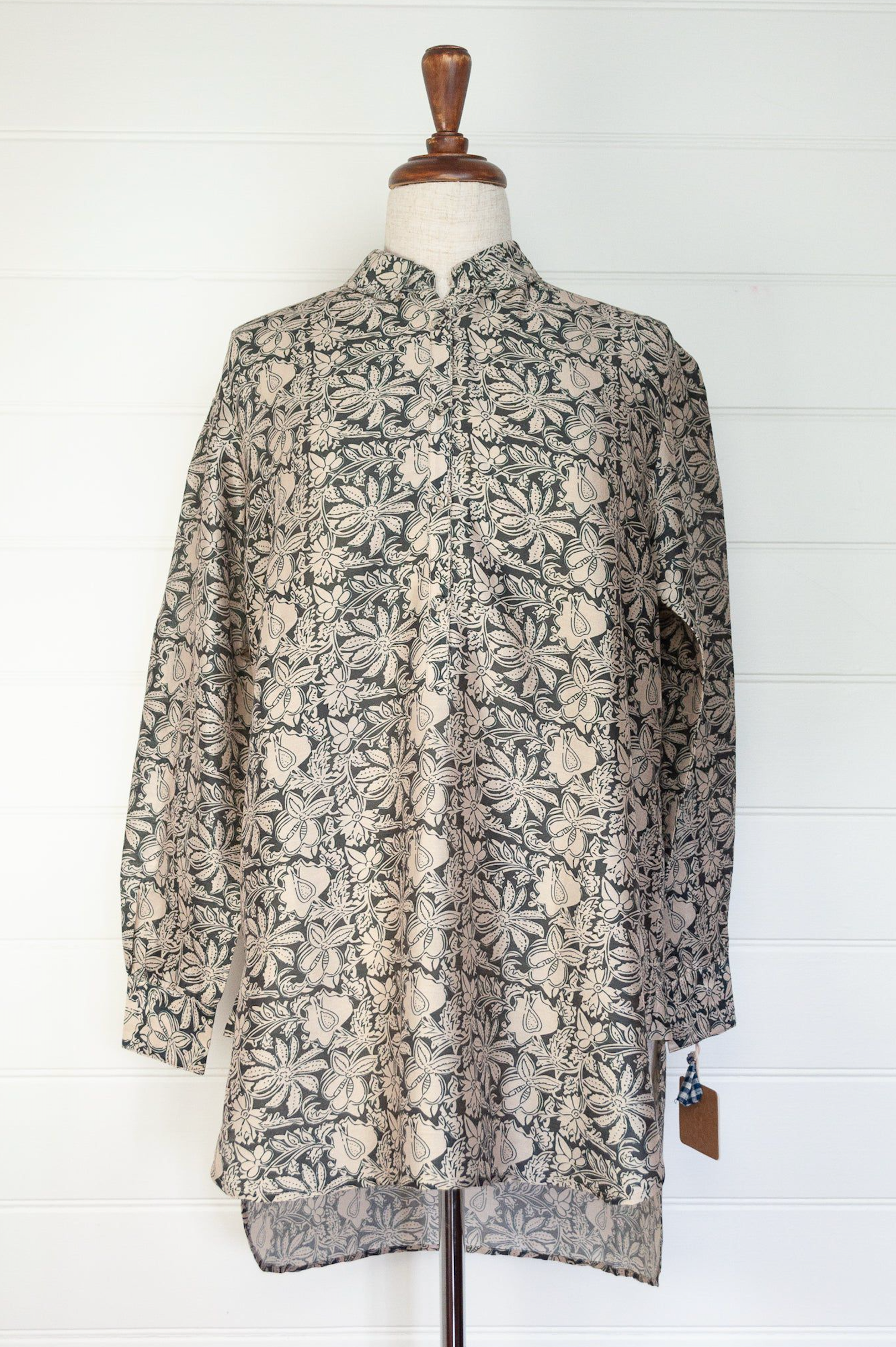 AHRA Cotton Silk Blouse - Botanical