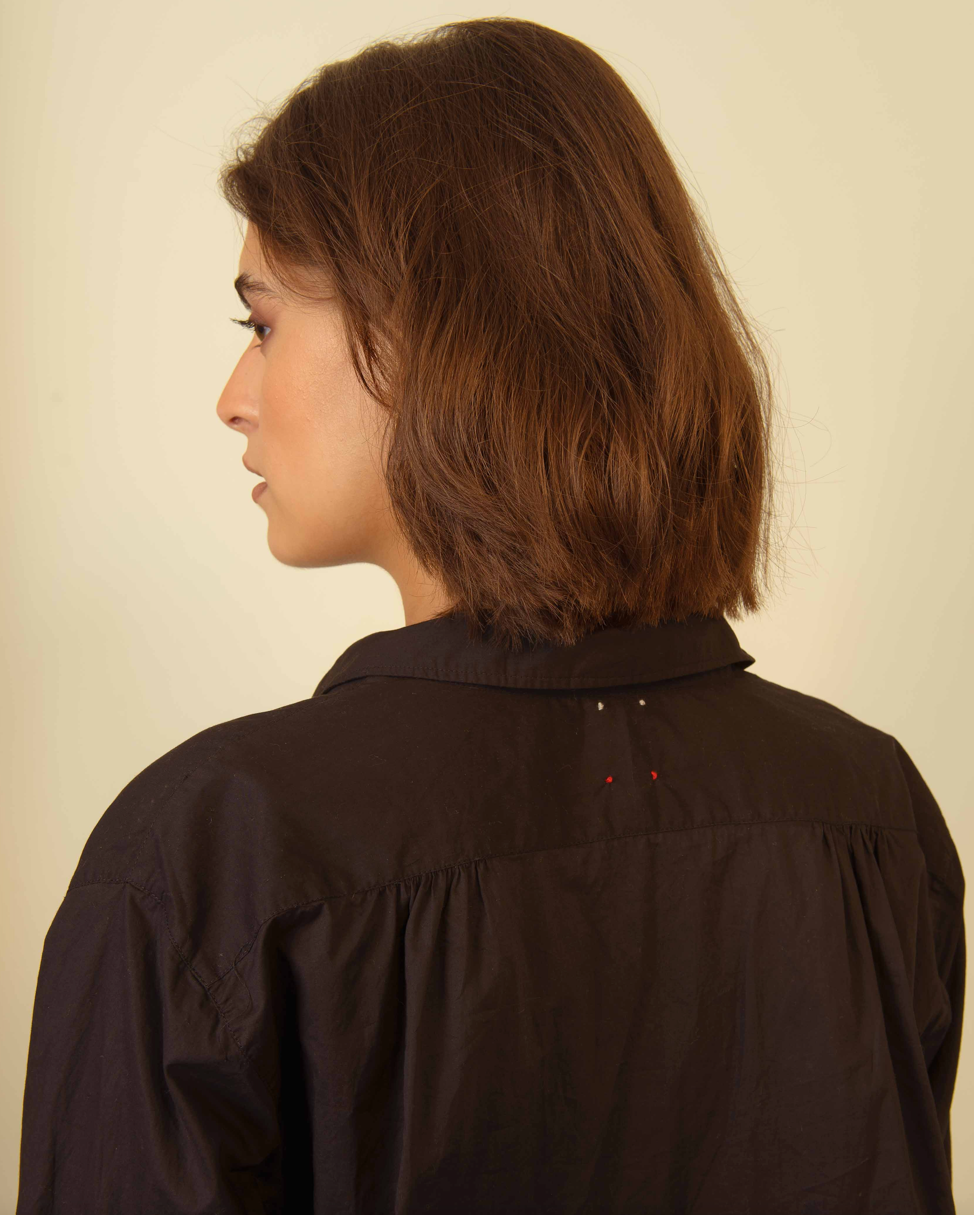 VETALI Cotton Blouse - Black