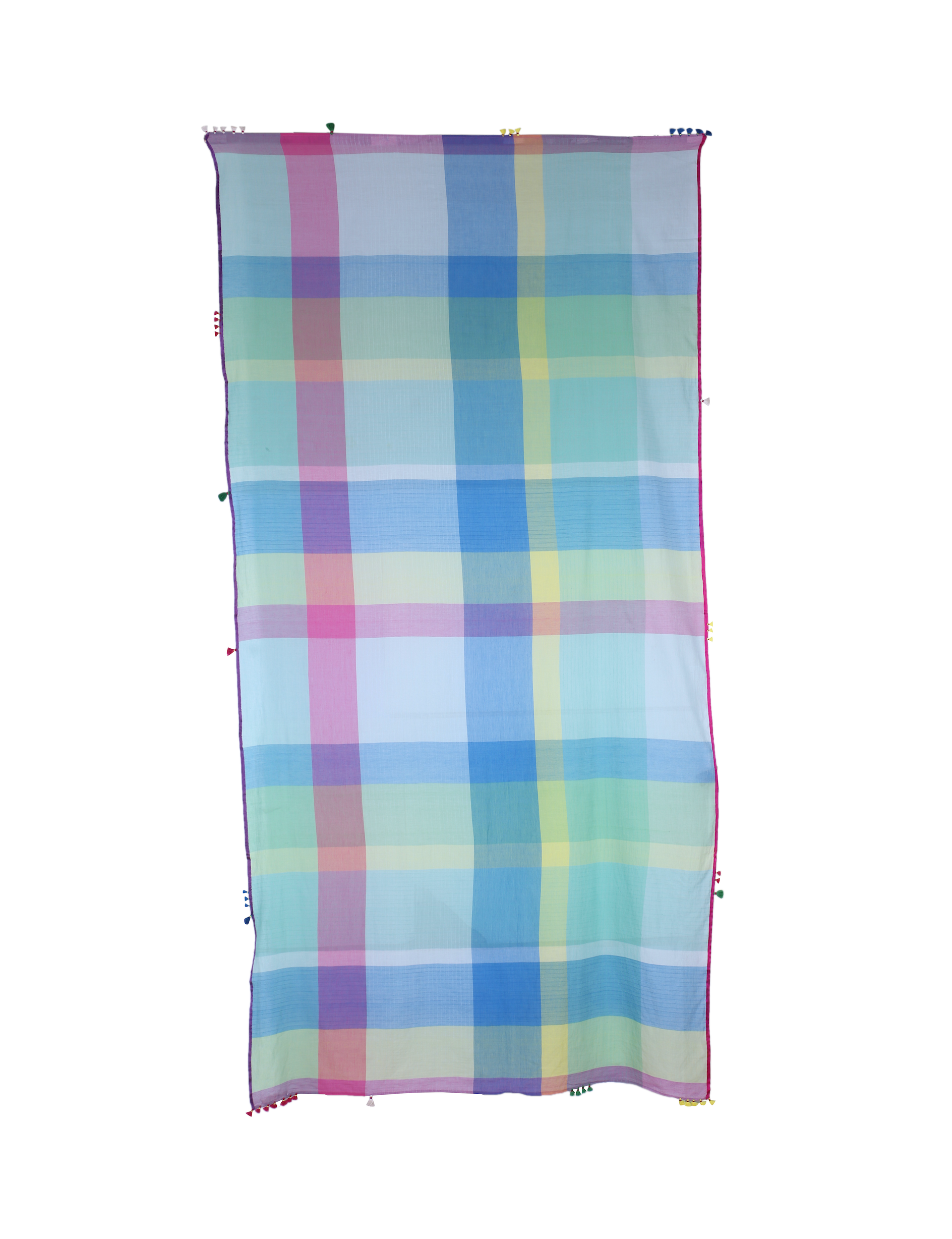 JODHPUR 163 - Sea Blue Check Scarf