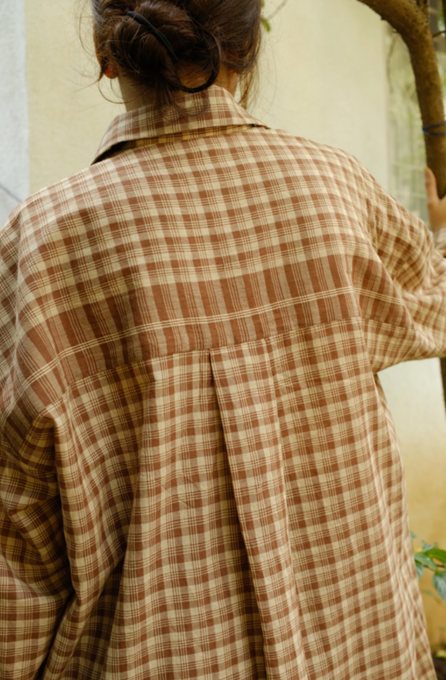 COTTON OVERSIZE SHIRT - Earth Double Check