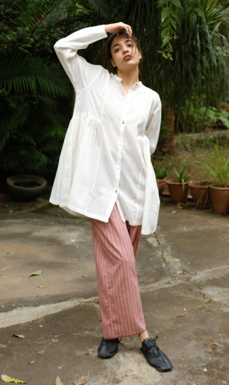 Indian Stripe Pants - Cotton Silk