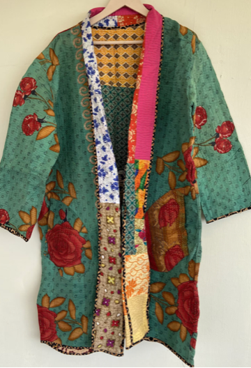 Vintage Kantha Jacket - ROSE