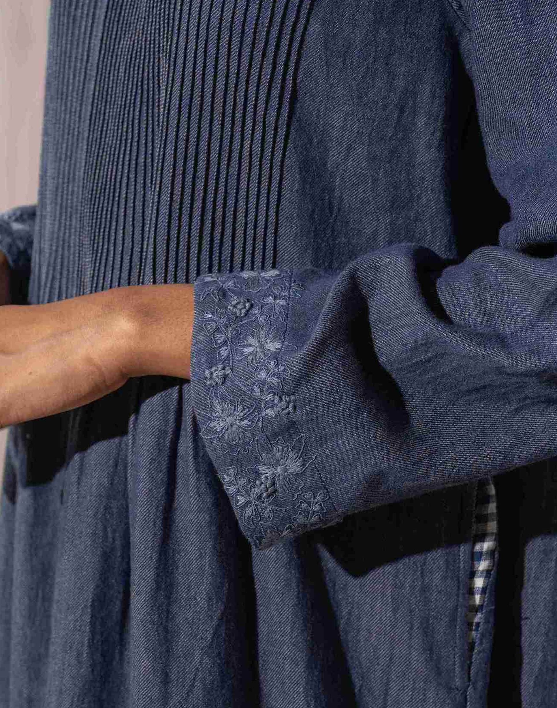 RAKA Dress - Denim Blue Handwoven Cotton