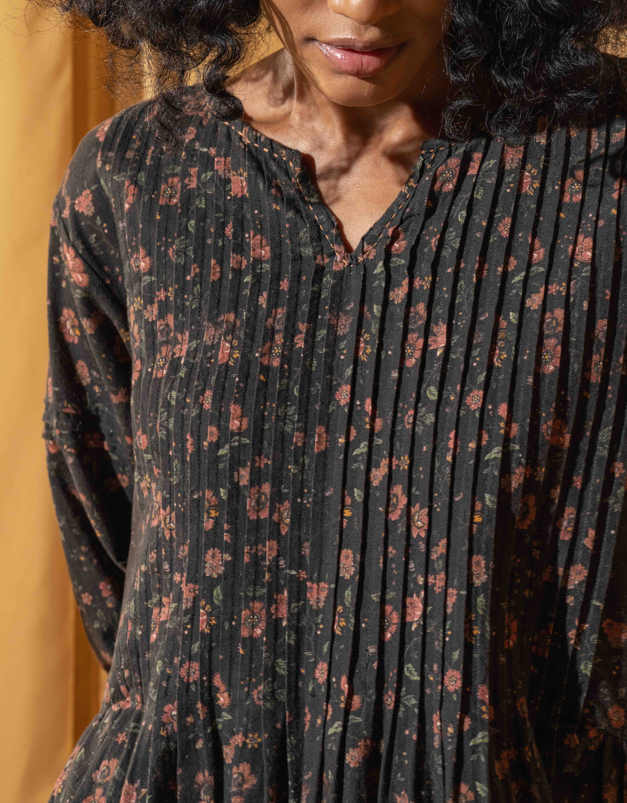 BHAVYA Dress - Floral print cotton/linen
