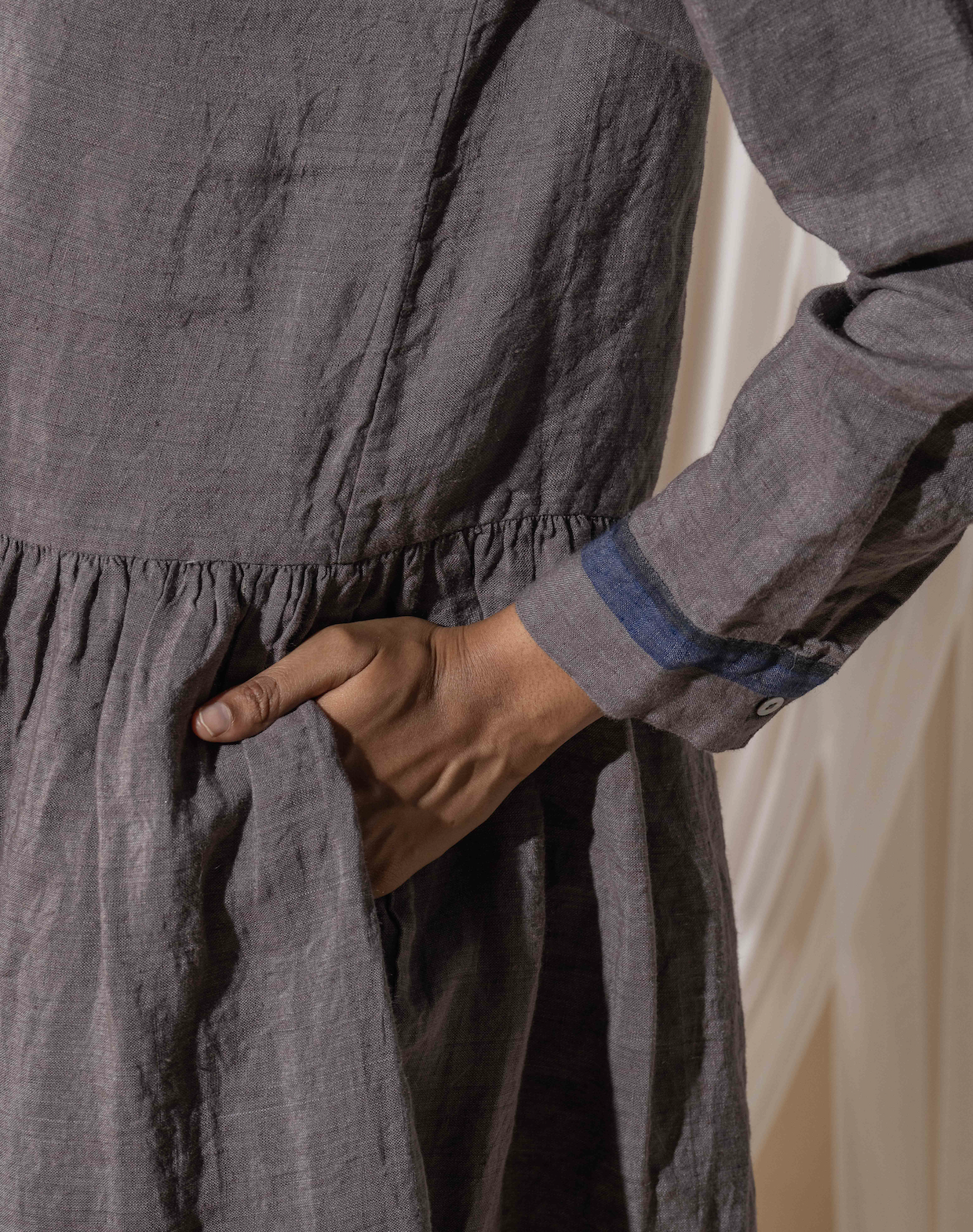REEVA Dress - Storm Grey Linen