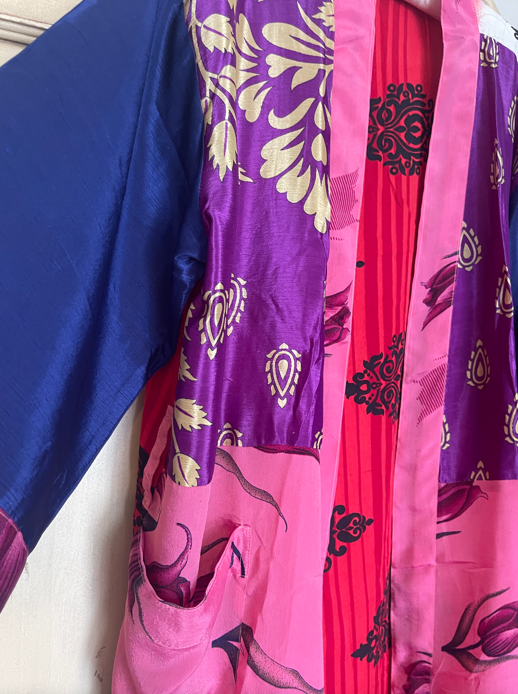 SILK SARI JACKET - Midnight at the Theatre
