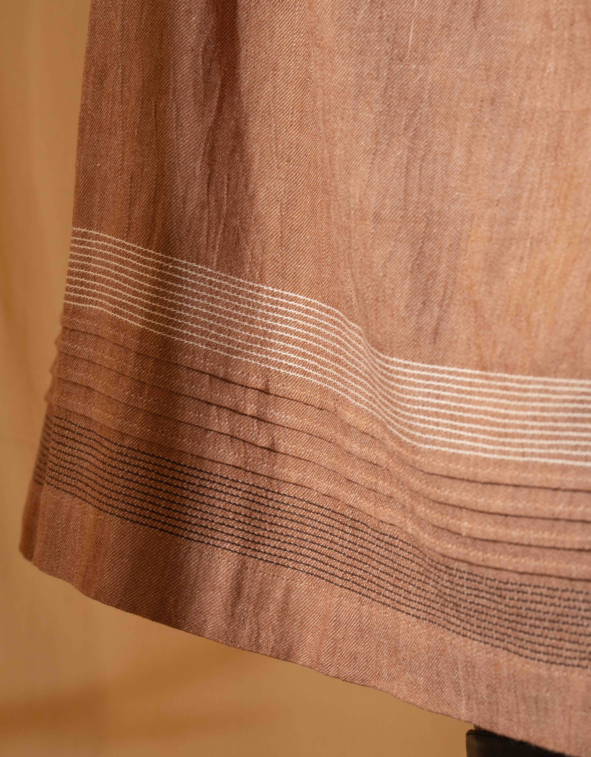 JIANA PINTUCK SKIRT - Russet Cotton