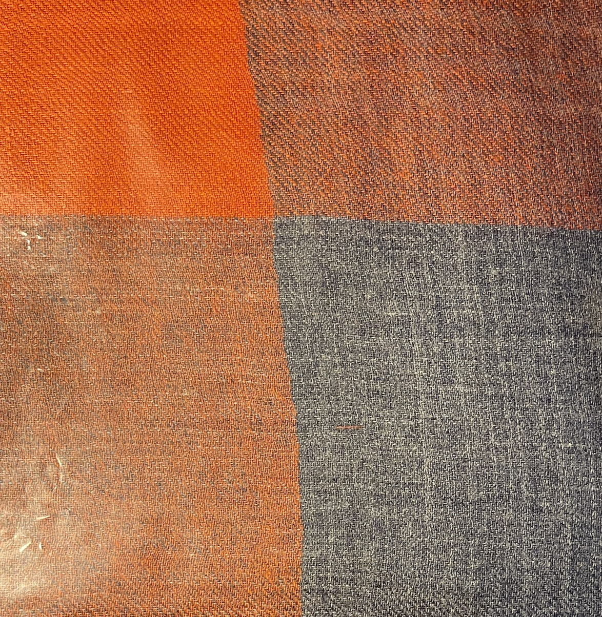 Fine Merino Wool Scarf - Autumn Check