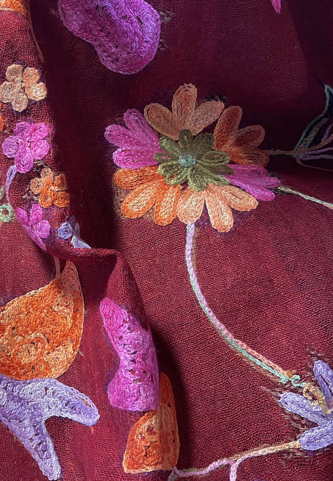 Embroidered Wool - Floral Jewel