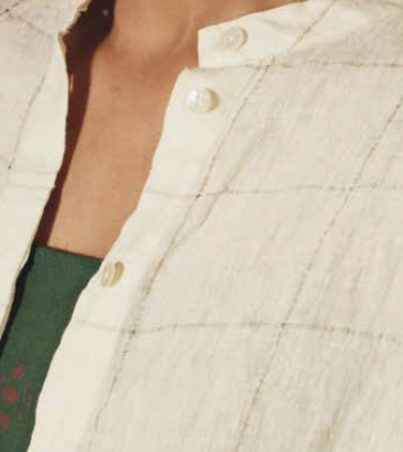AHANA SHIRT - Linen Check