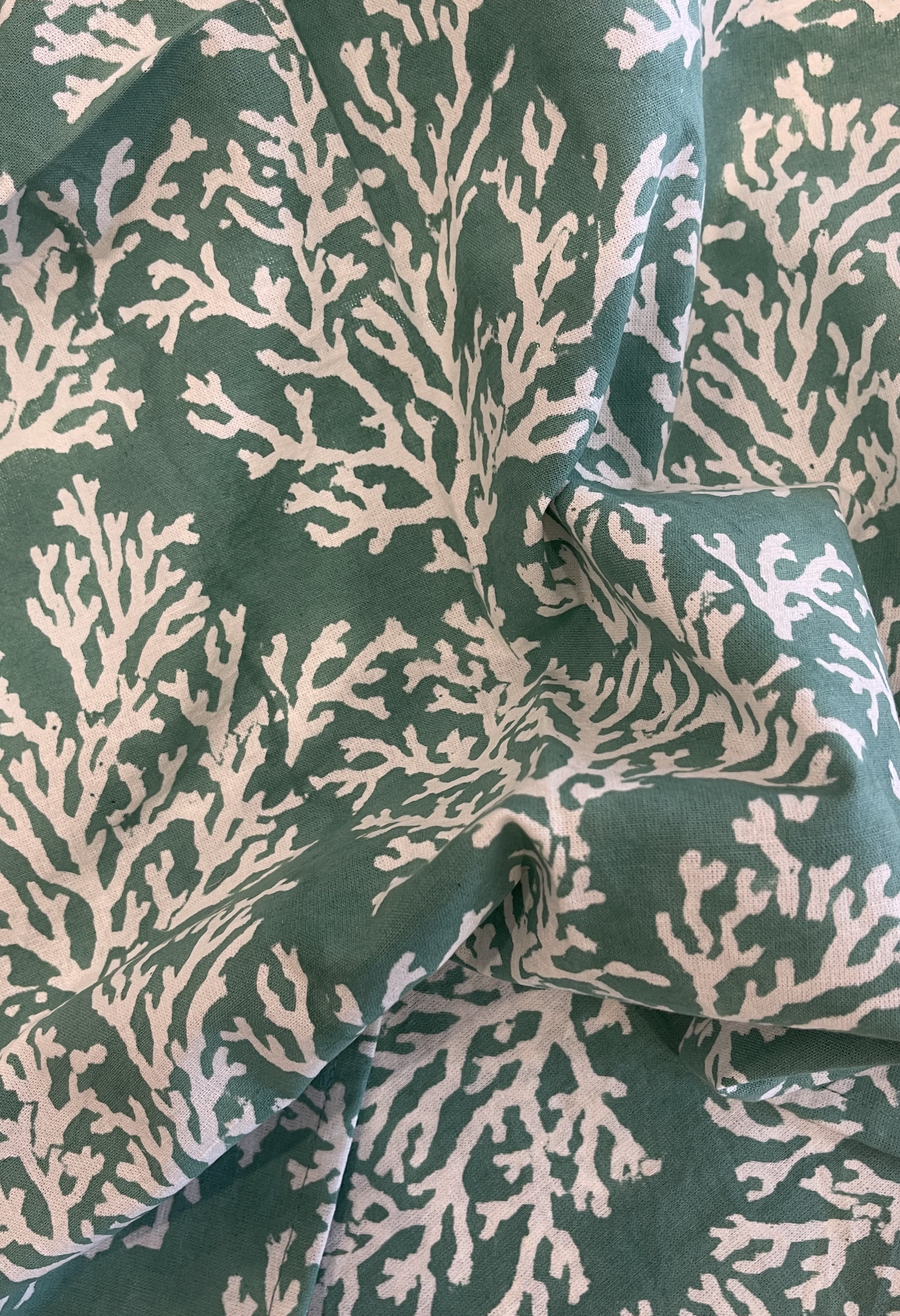 Tea Towel - Sea Green Coral