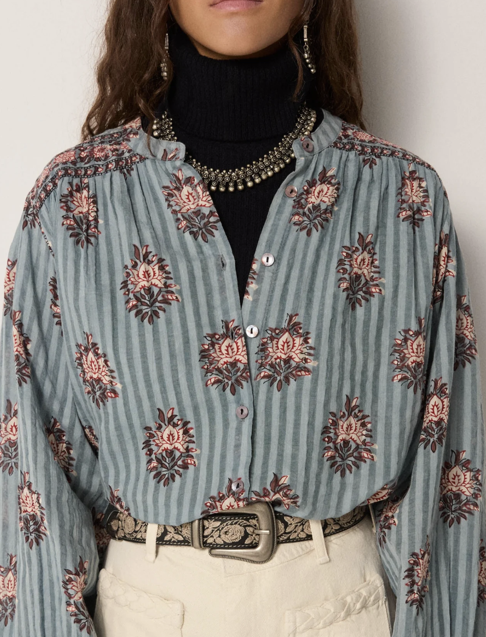 Omara Blouse - Cerulean Mist