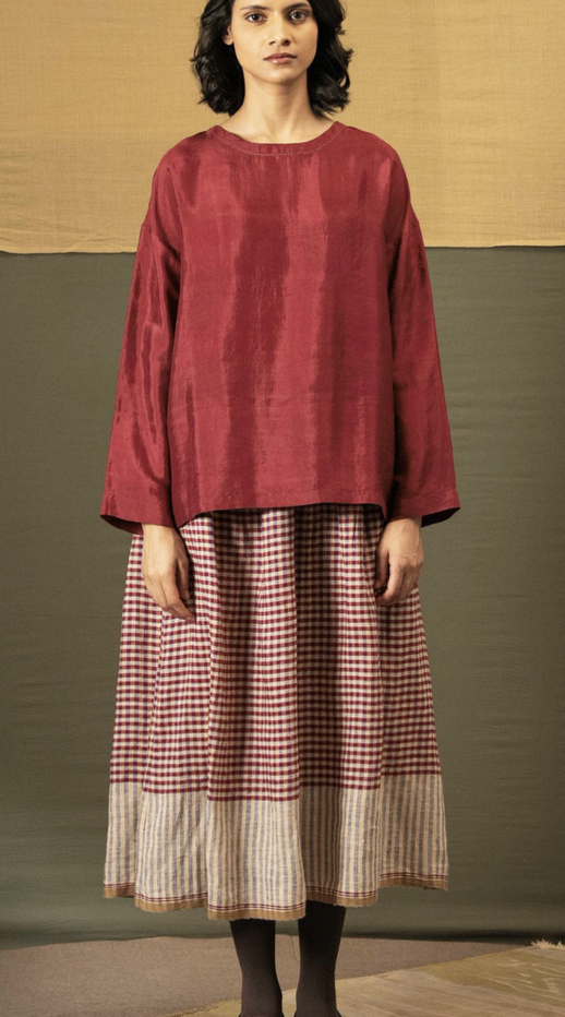 DVE | SANTATI Silk Top - Barn Red