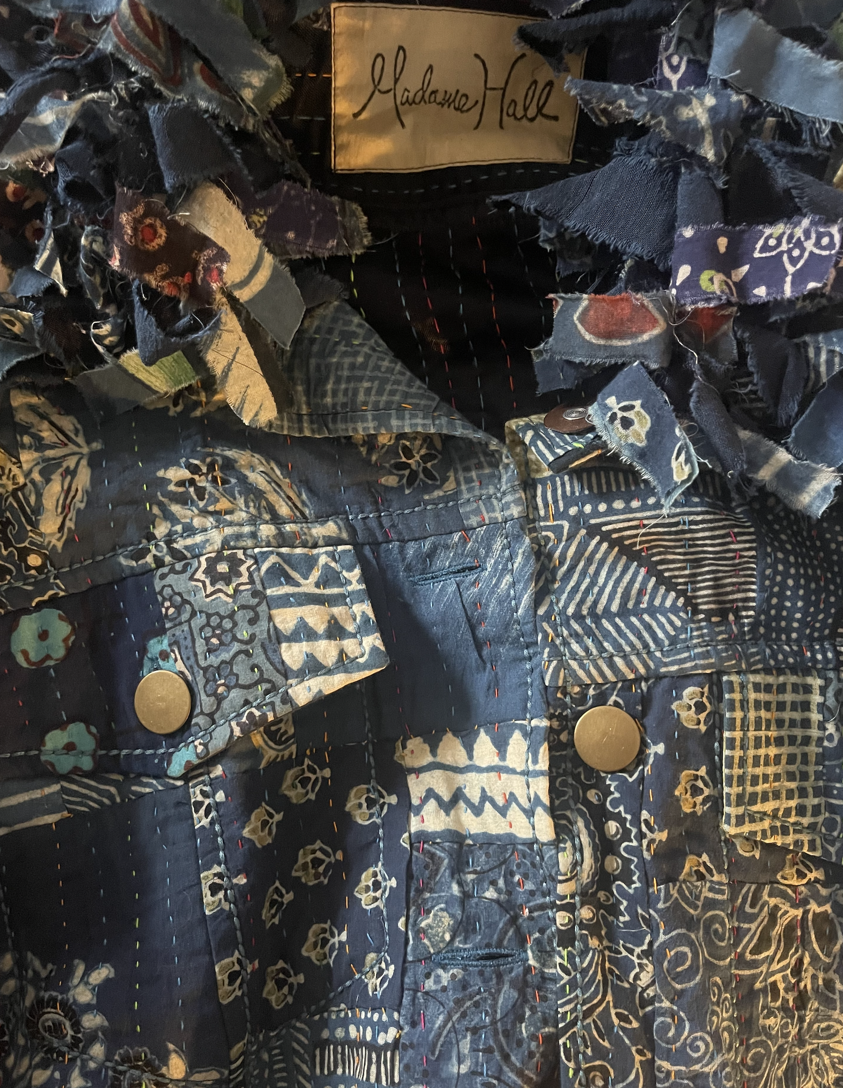 Indigo Ajrakh Bomber Jacket