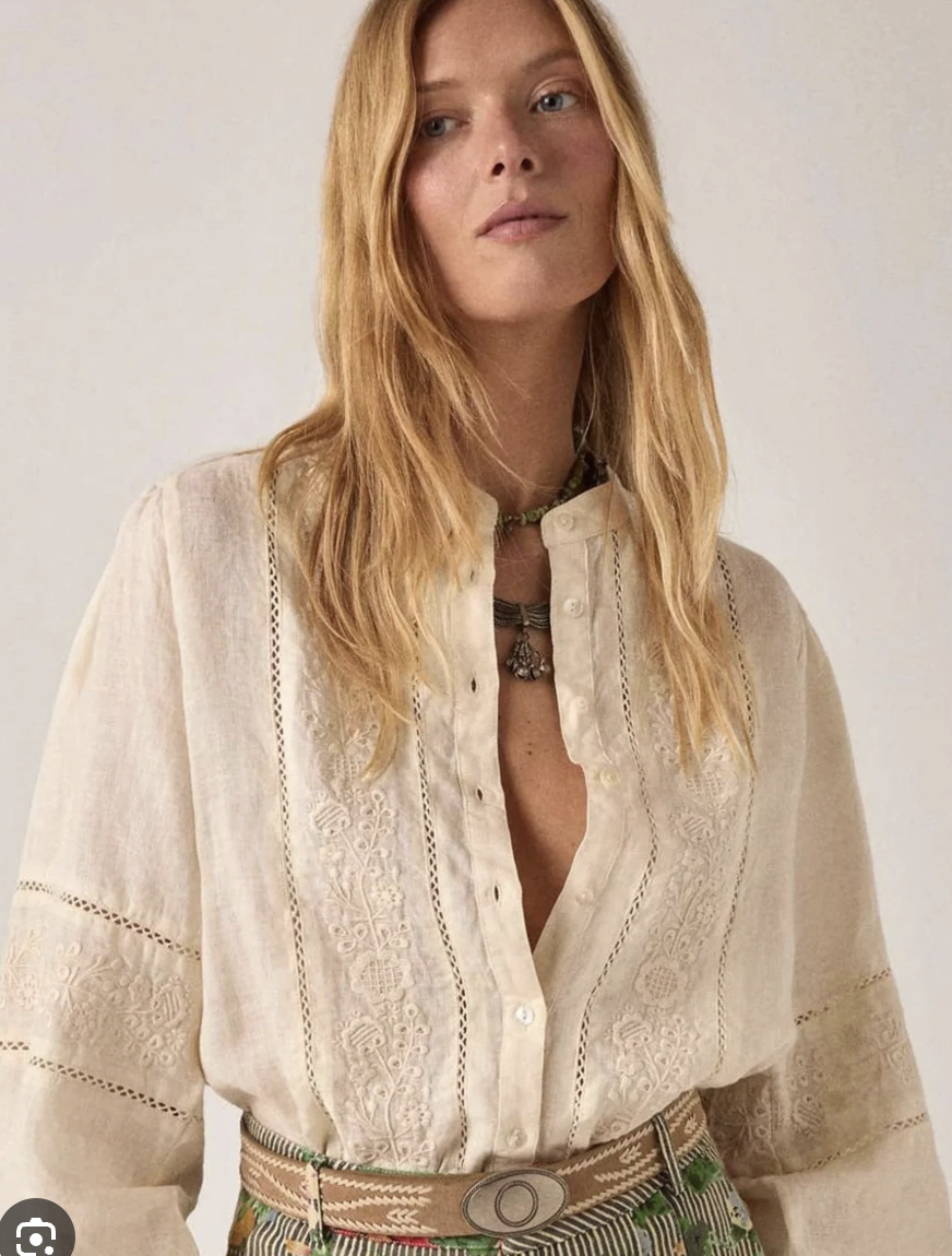 VIRGINIA BLOUSE - Ivory Whisper