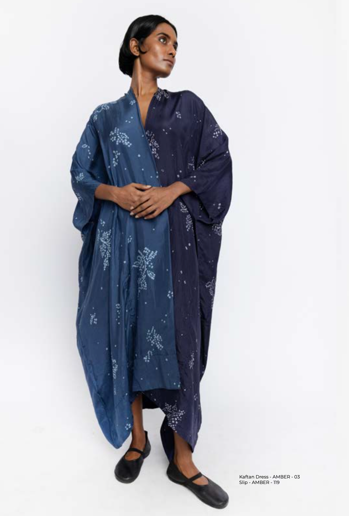 AMBER 03 - Indigo Silk Dress