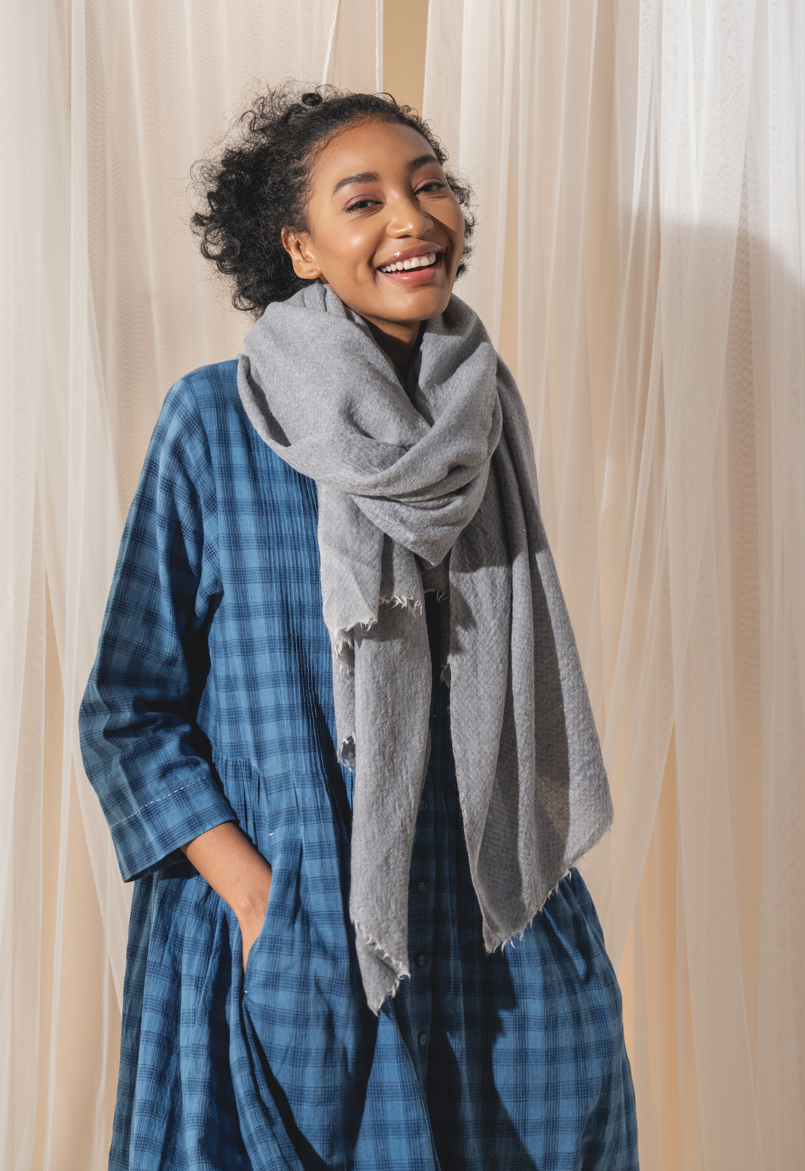 WOOLLEN SCARF - Mist