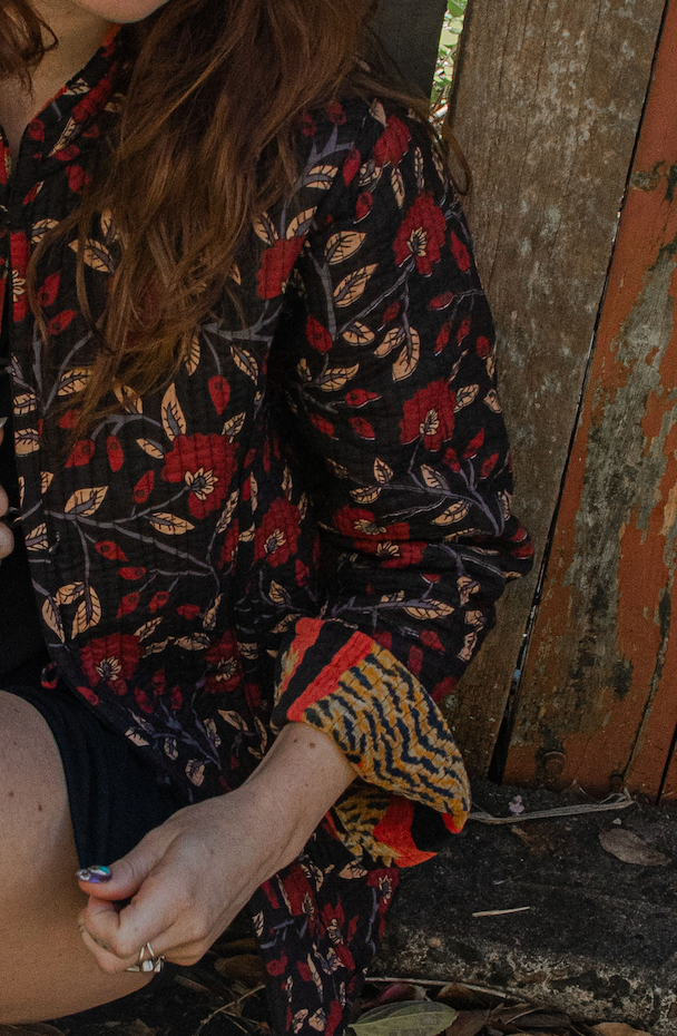 Velvet Stripe Jacket - Climbing Tiger Midnight