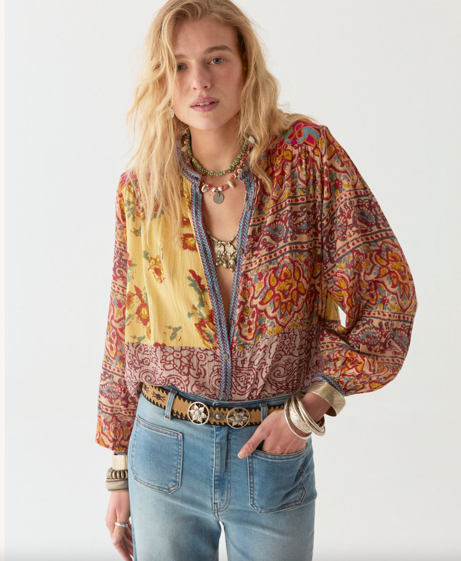 LEANDRA BLOUSE - Mullumbimby Patchwork