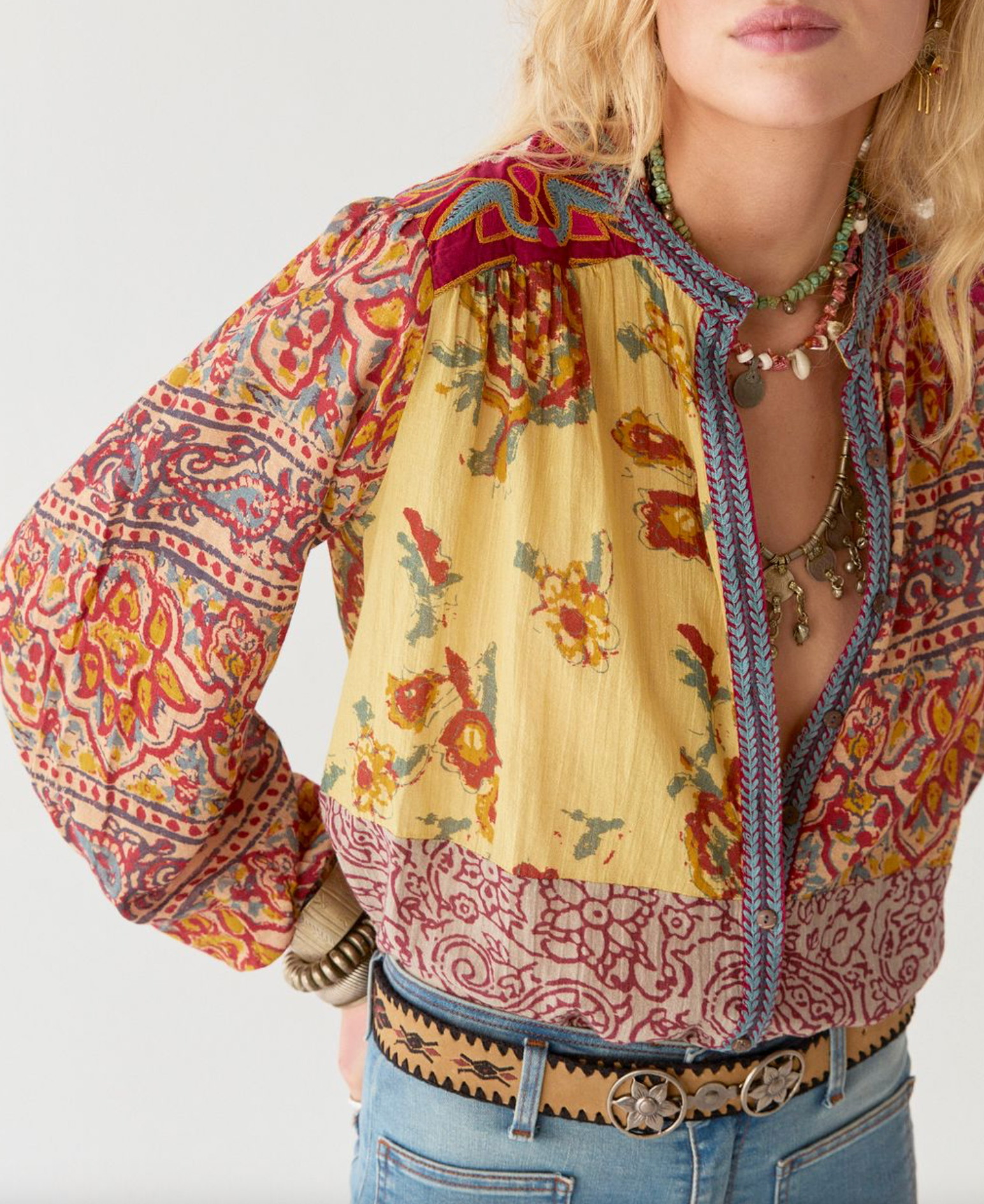 LEANDRA BLOUSE - Mullumbimby Patchwork