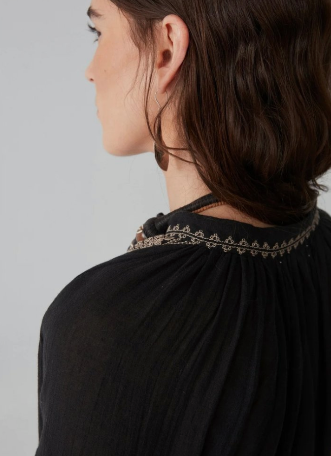 Tina Blouse - Charcoal