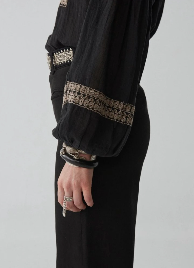 Tina Blouse - Charcoal