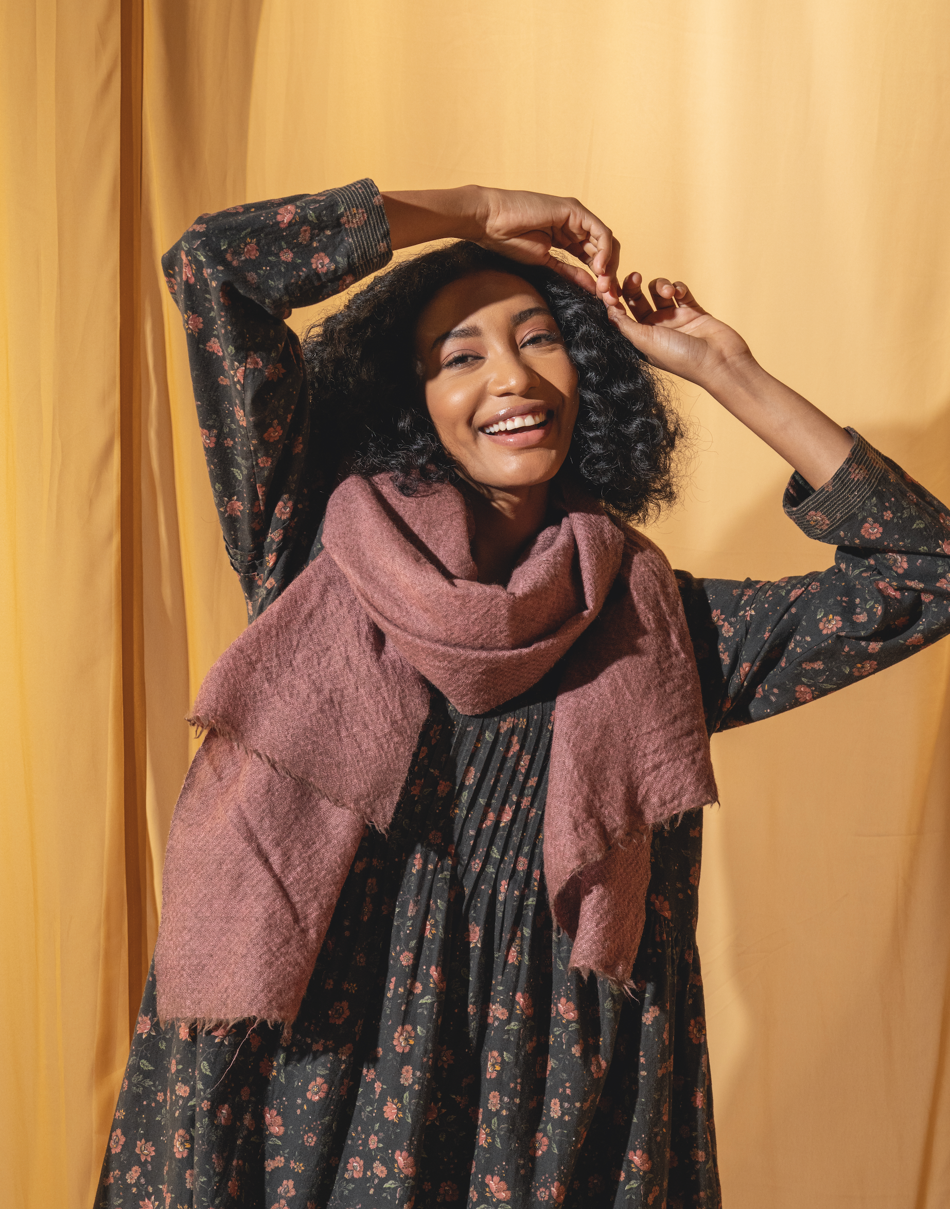 WOOLLEN SCARF - Rose