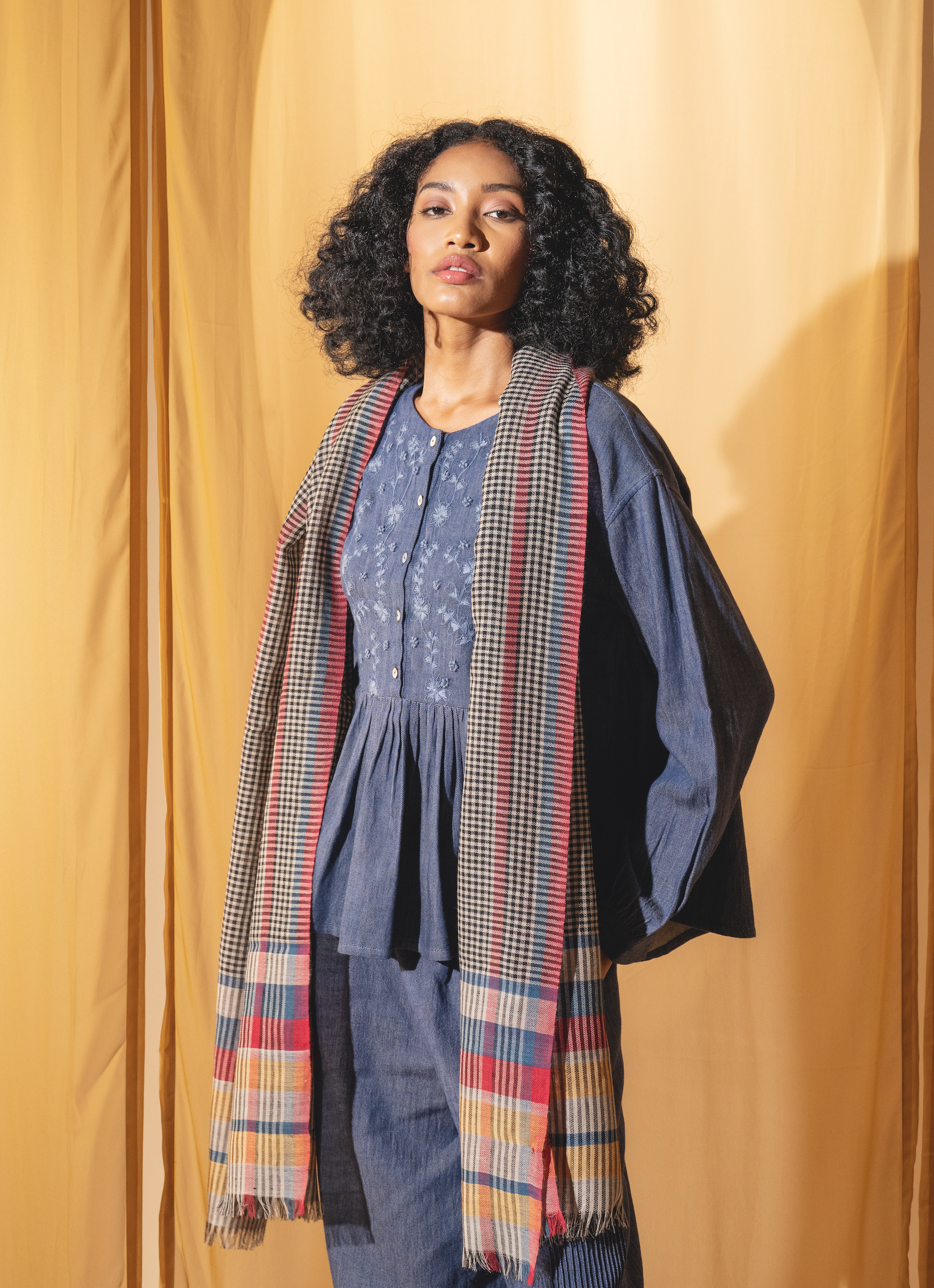 WOOLLEN SCARF - Indigo