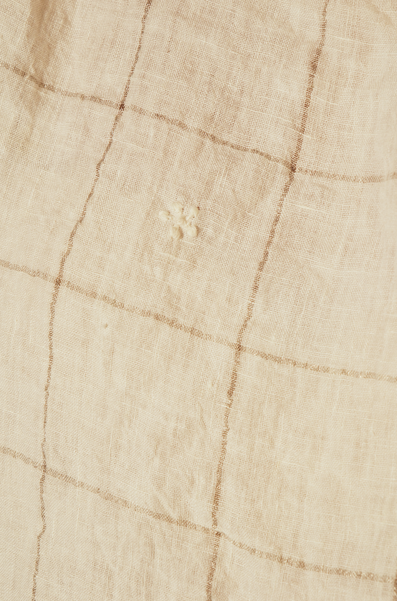 AISHANI TOP - Ivory Linen Check