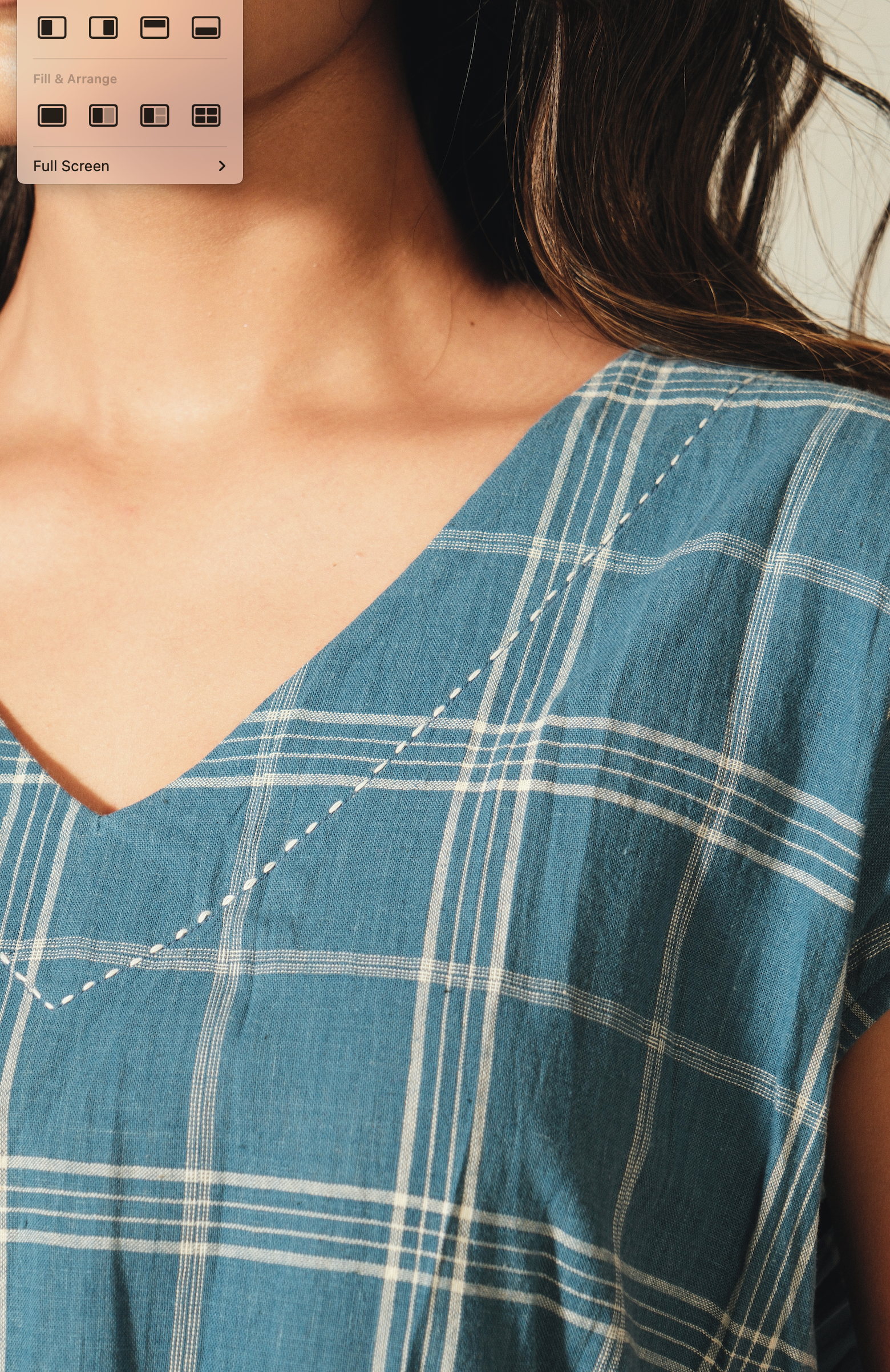 APARNA COTTON CHECK - Blue Ashes