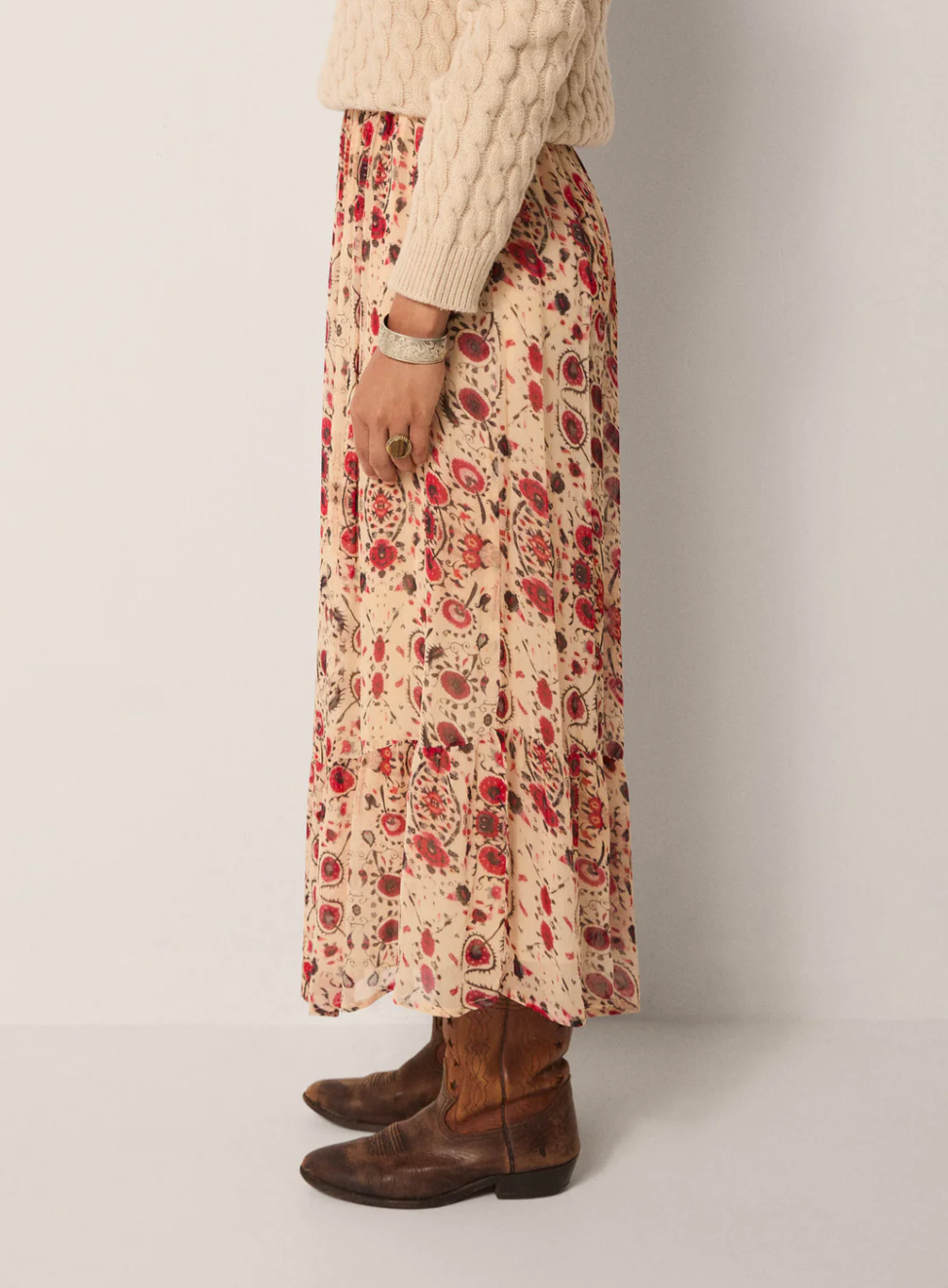 Simone SKIRT - Coquelicot Coquillage
