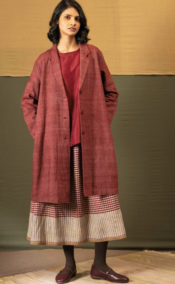 MANGALA Cotton Twill Jacket - Barn Red