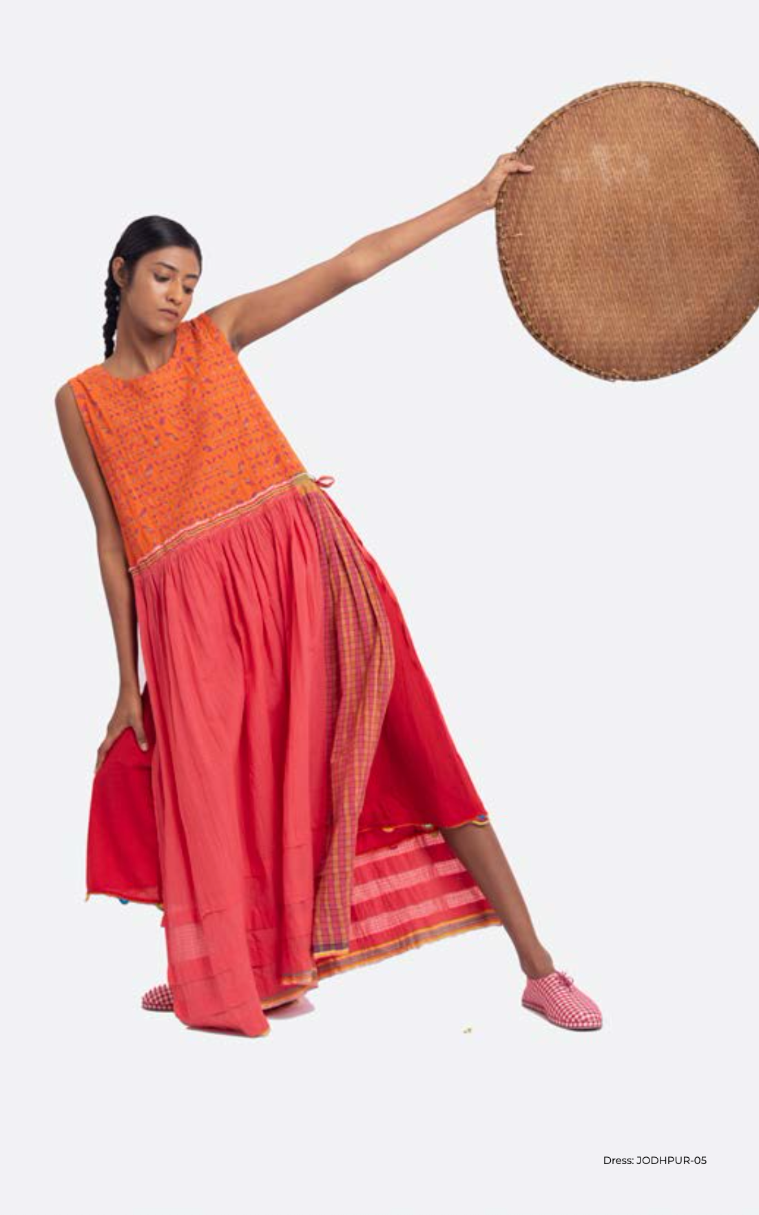 JODHPUR 05 - Tangerine Applique Tunic