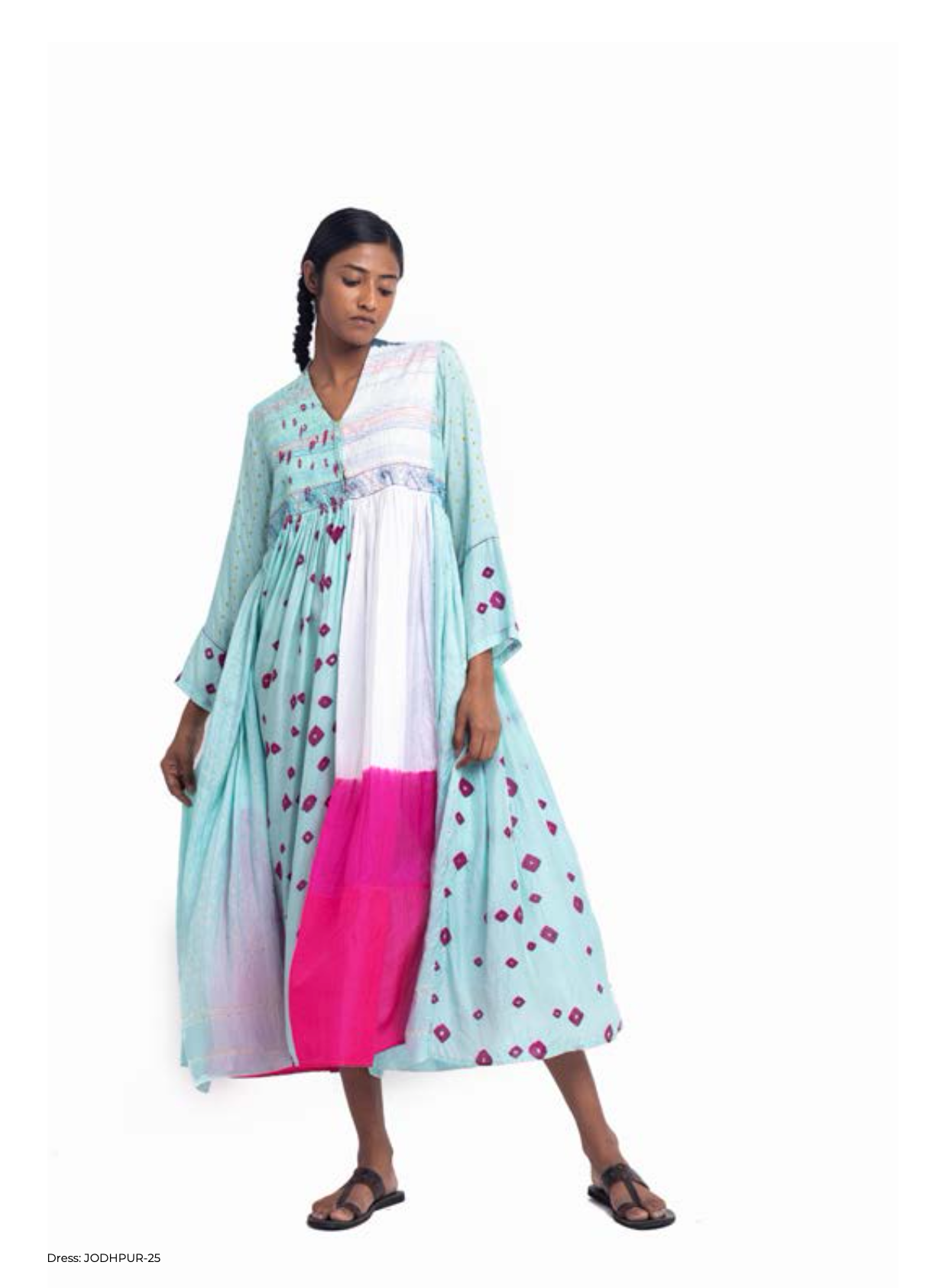 JODHPUR 25 - Sea Silk Bandhani Dress