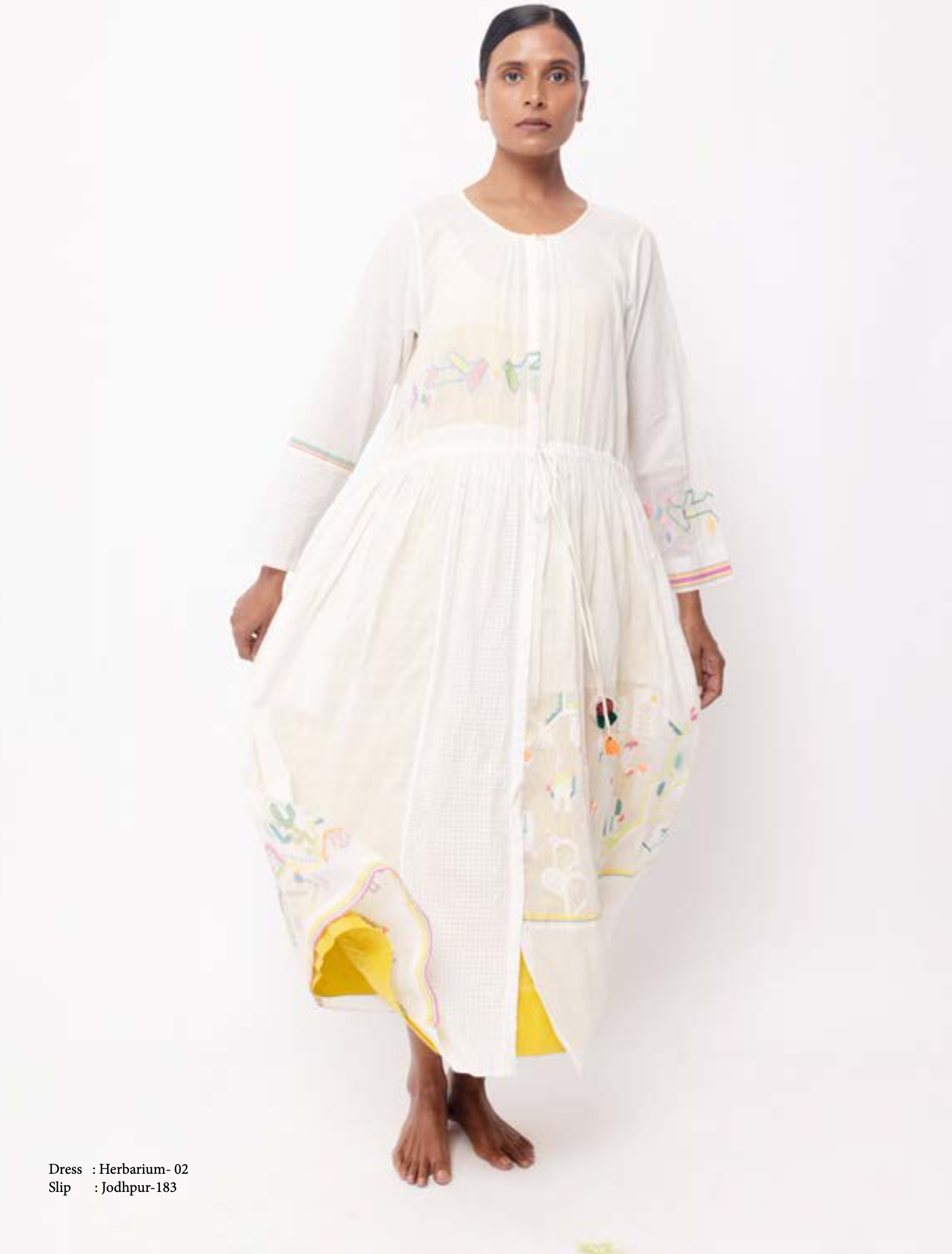 Herbarium 02 Cotton Dress - Summer Jamdani