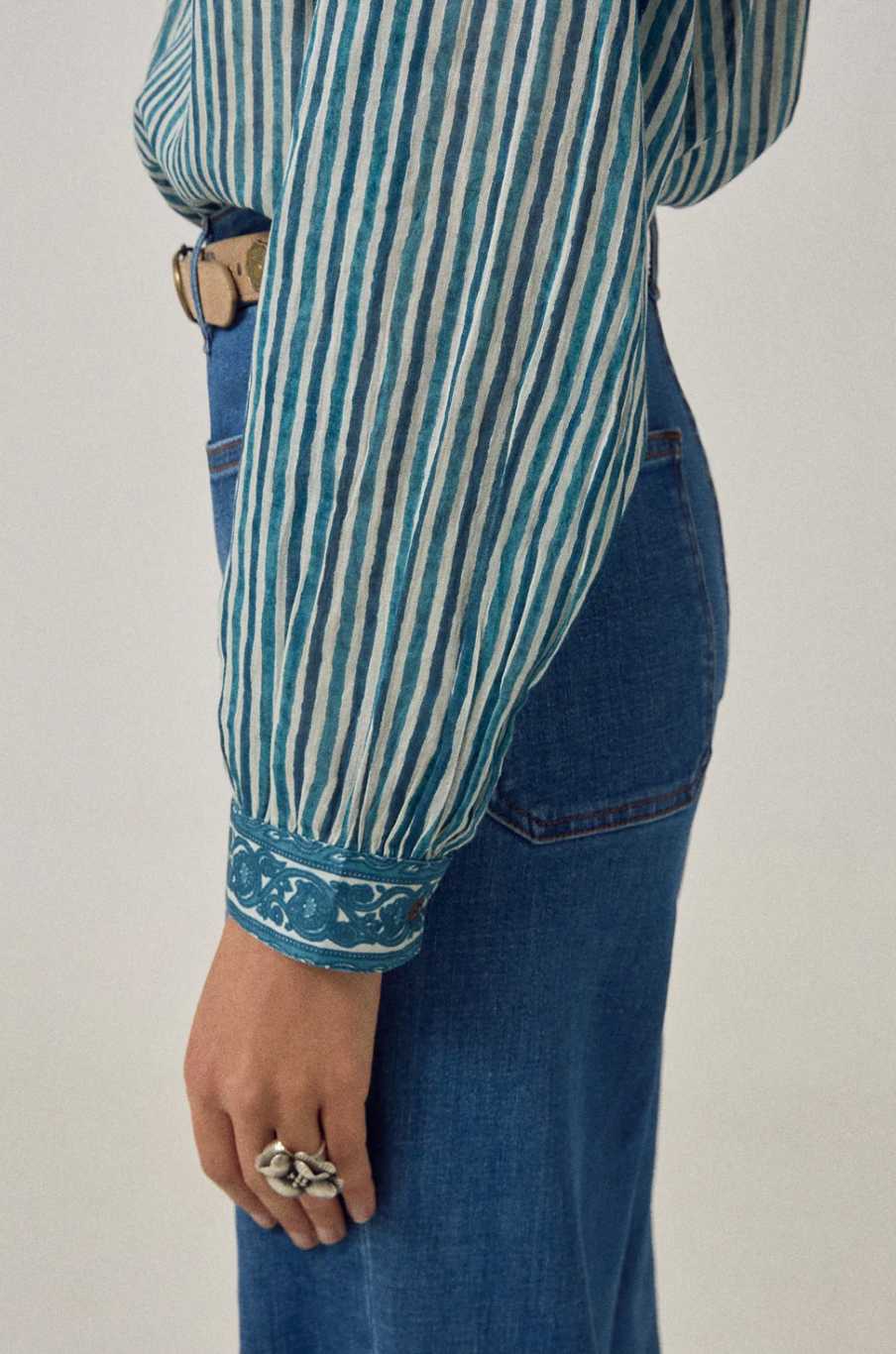 MEDITERRANEAN STRIPES SHIRT - Sea Blue