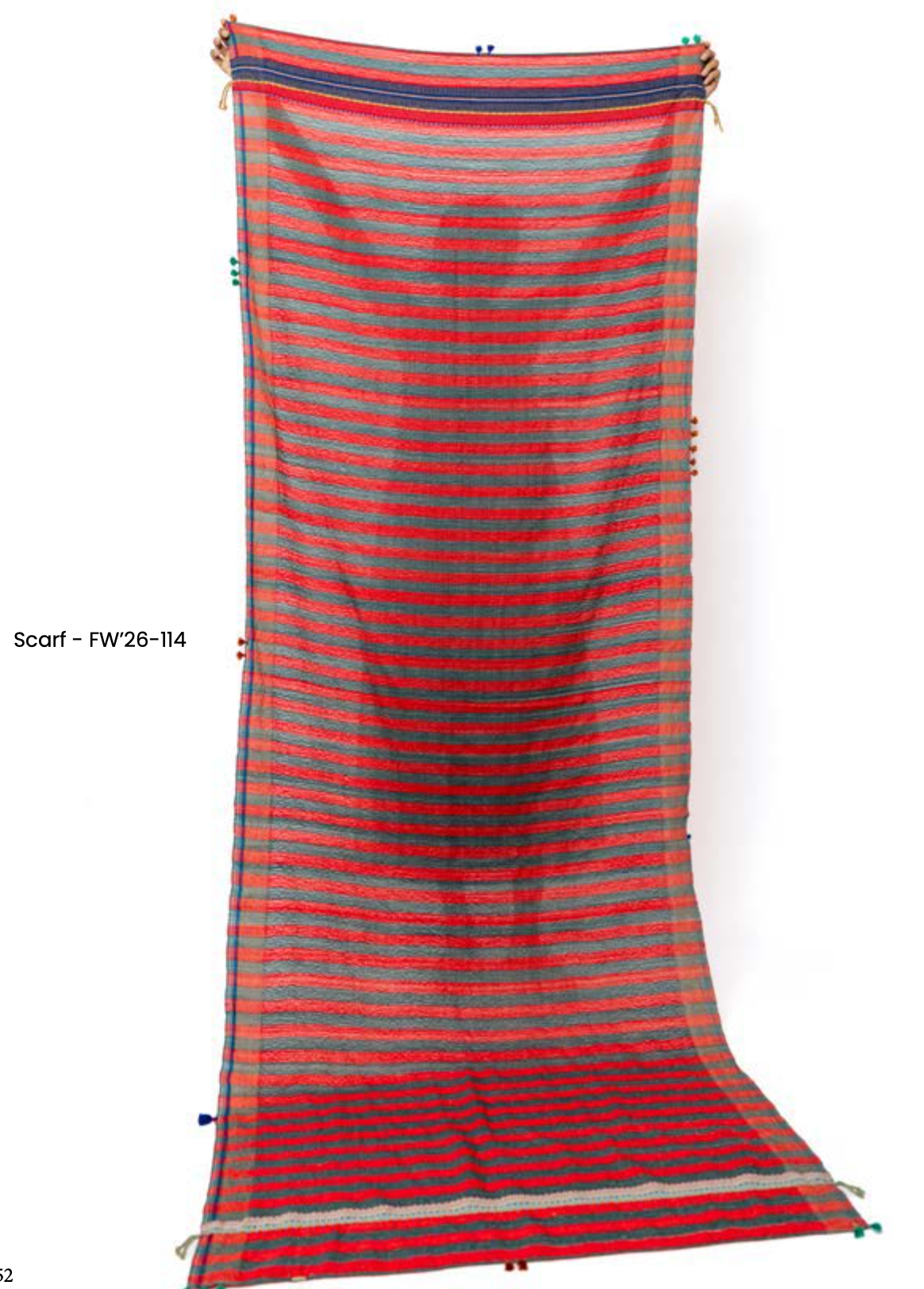 Bhujodi Wool Scarf - NAUTICAL STRIPES