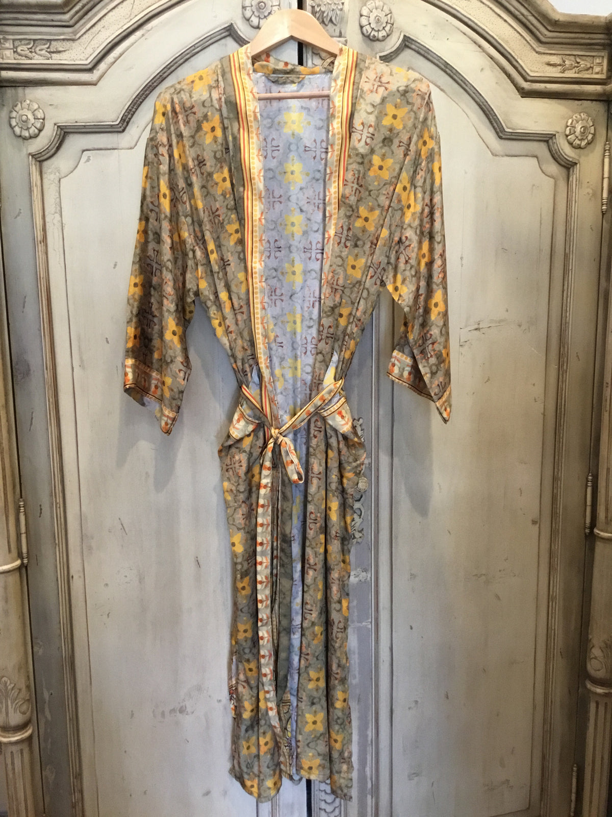 SILK SARI ROBE - Morning Sunshine