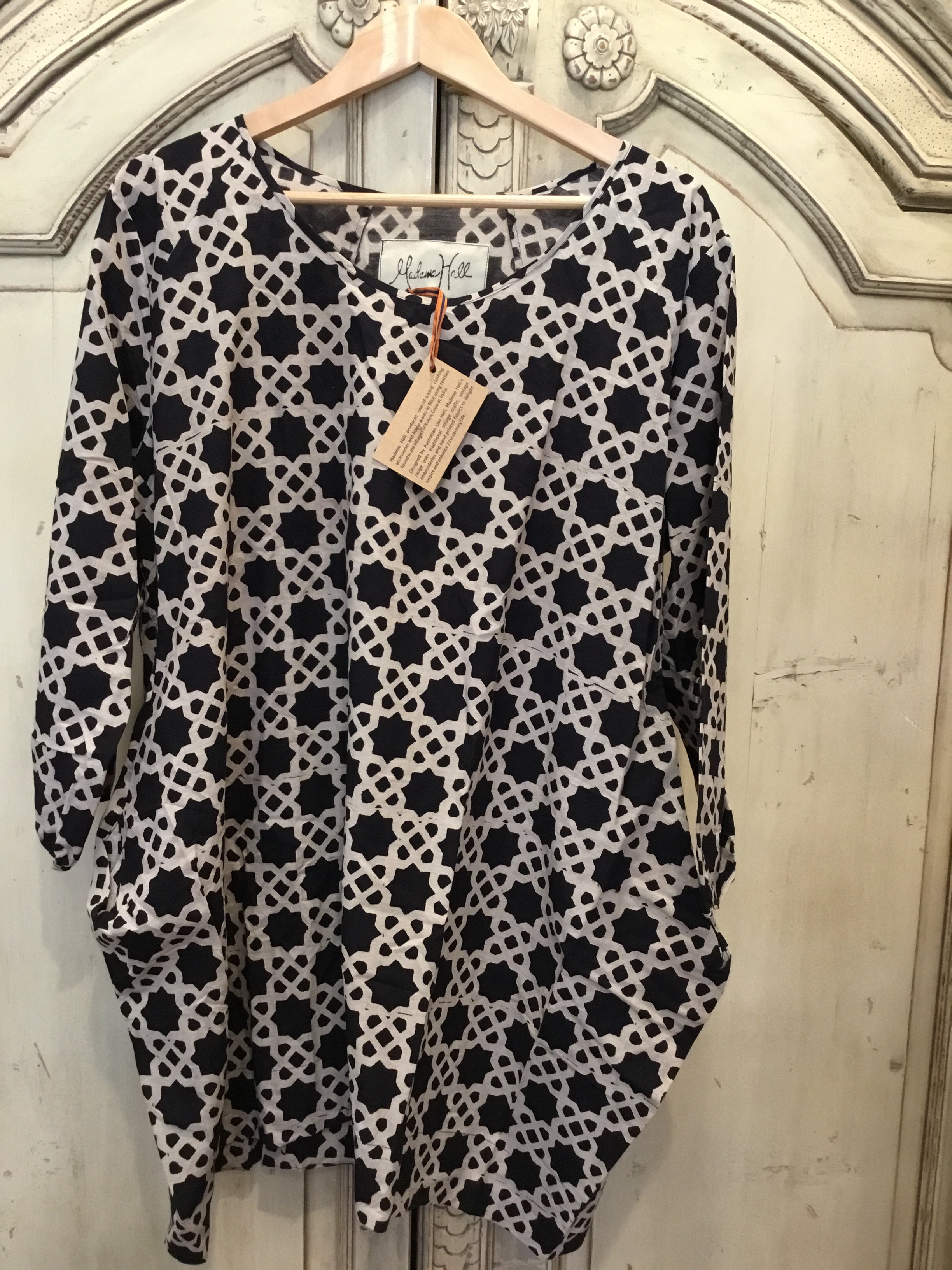 Handblock Printed Tunic- Twilight