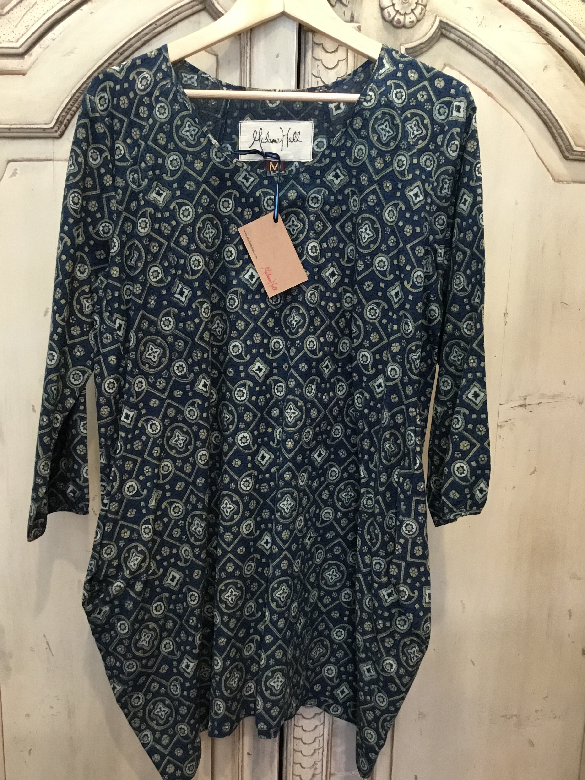 Handblock Printed Tunic- Bhuj Night Floral