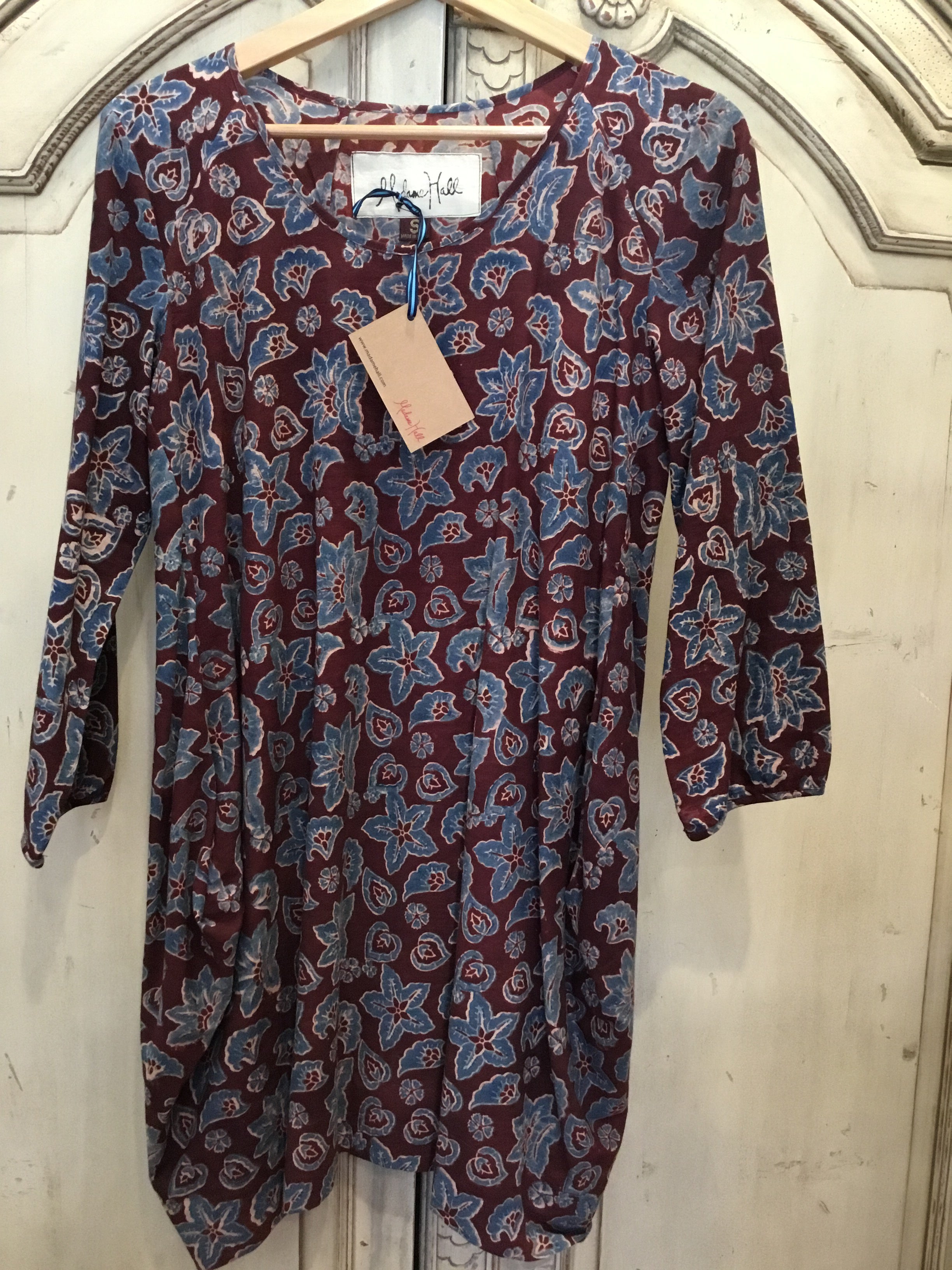 Handblock Printed Tunic- Dusk Lily